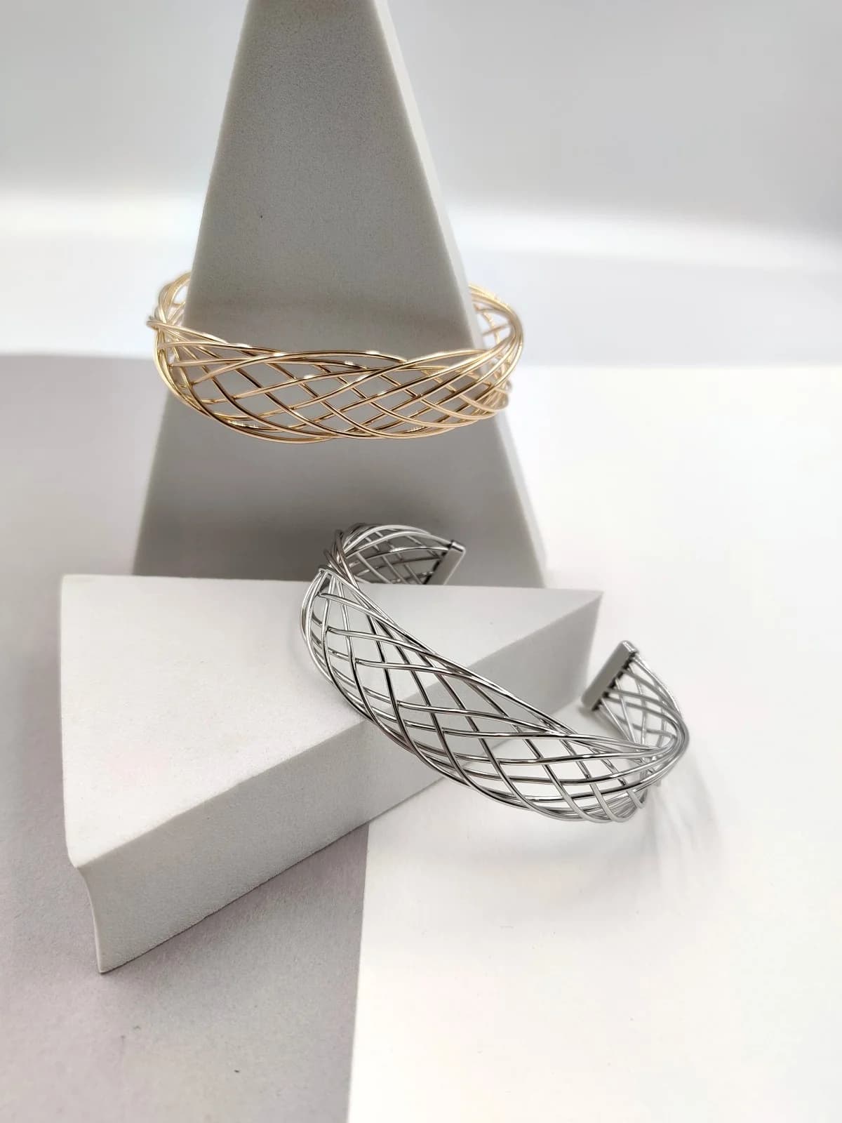 Stainless Steel Bracelet with Weave by Magis Handmade Jewels