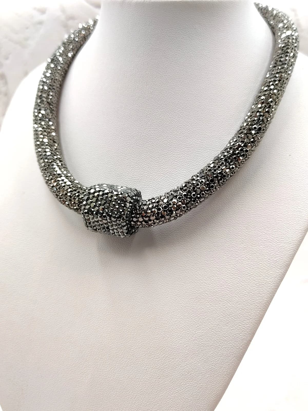 Necklace with Rhinestones and Crystals by Magis Handmade Jewels
