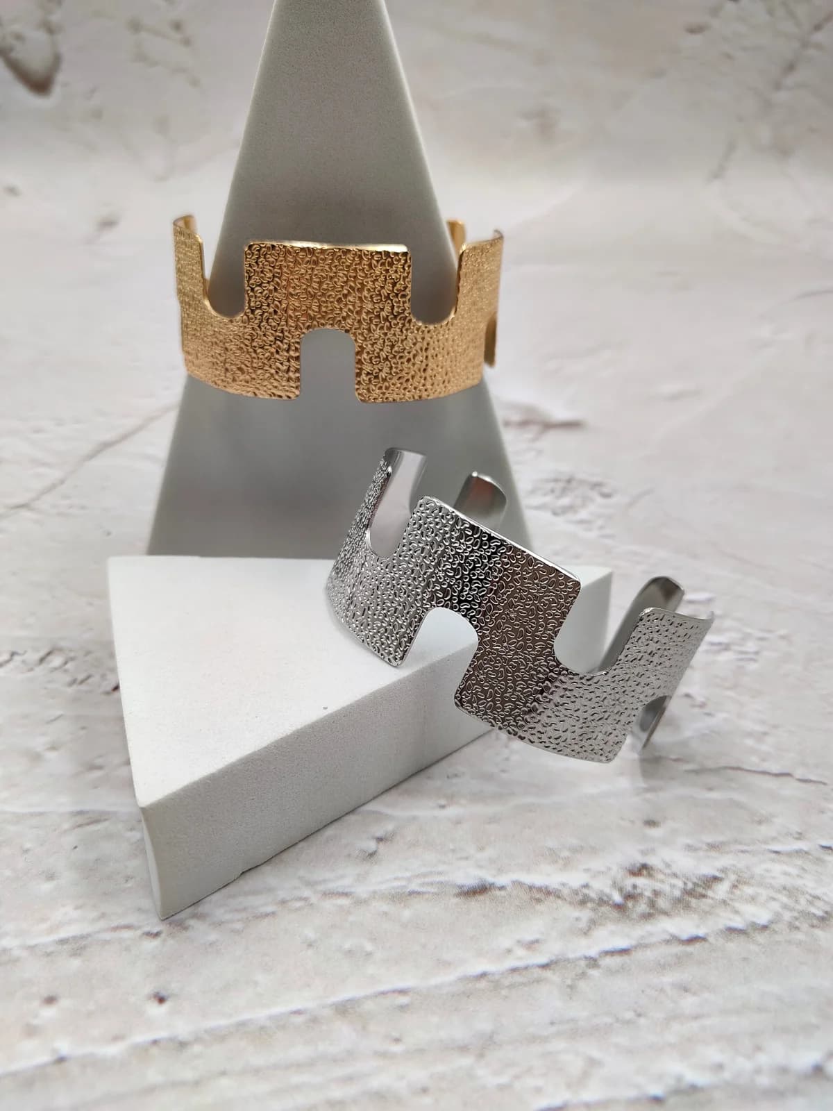 Stainless Steel Embossed Bracelet by Magis Handmade Jewels