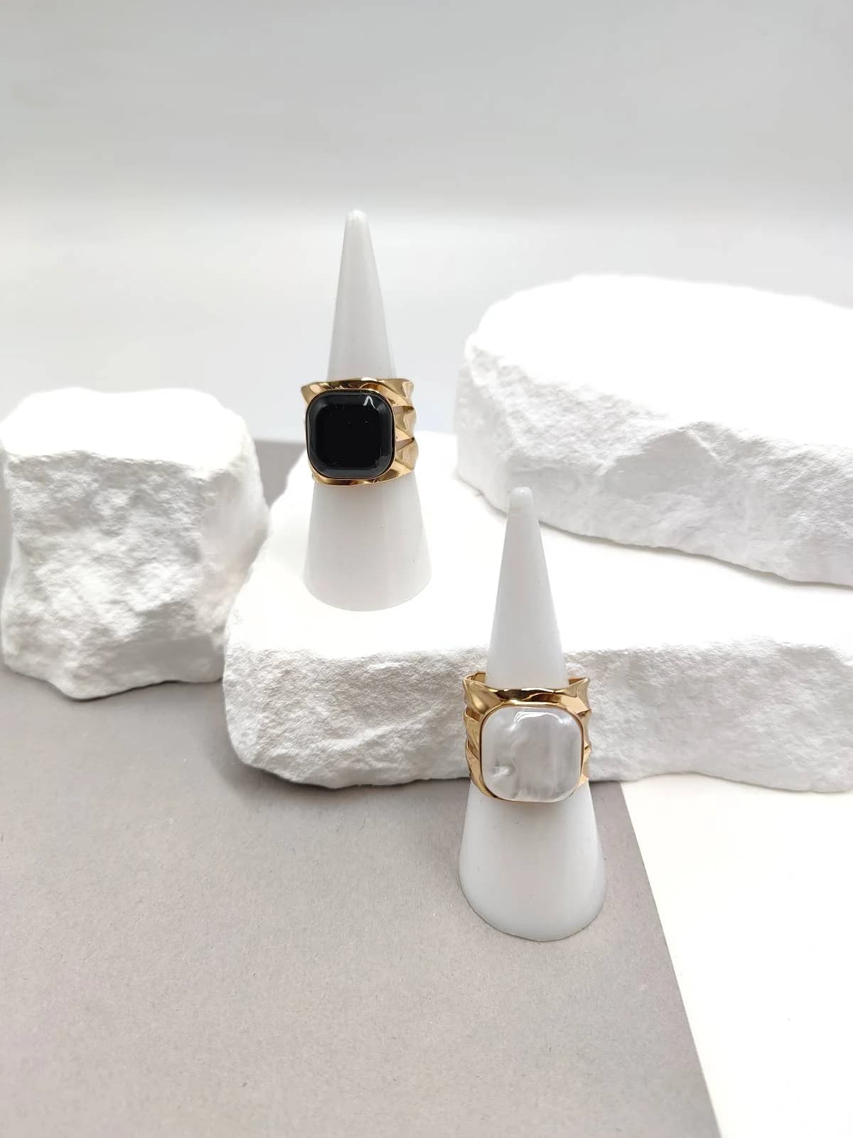 Stainless Steel Ring with Resin by Magis Handmade Jewels