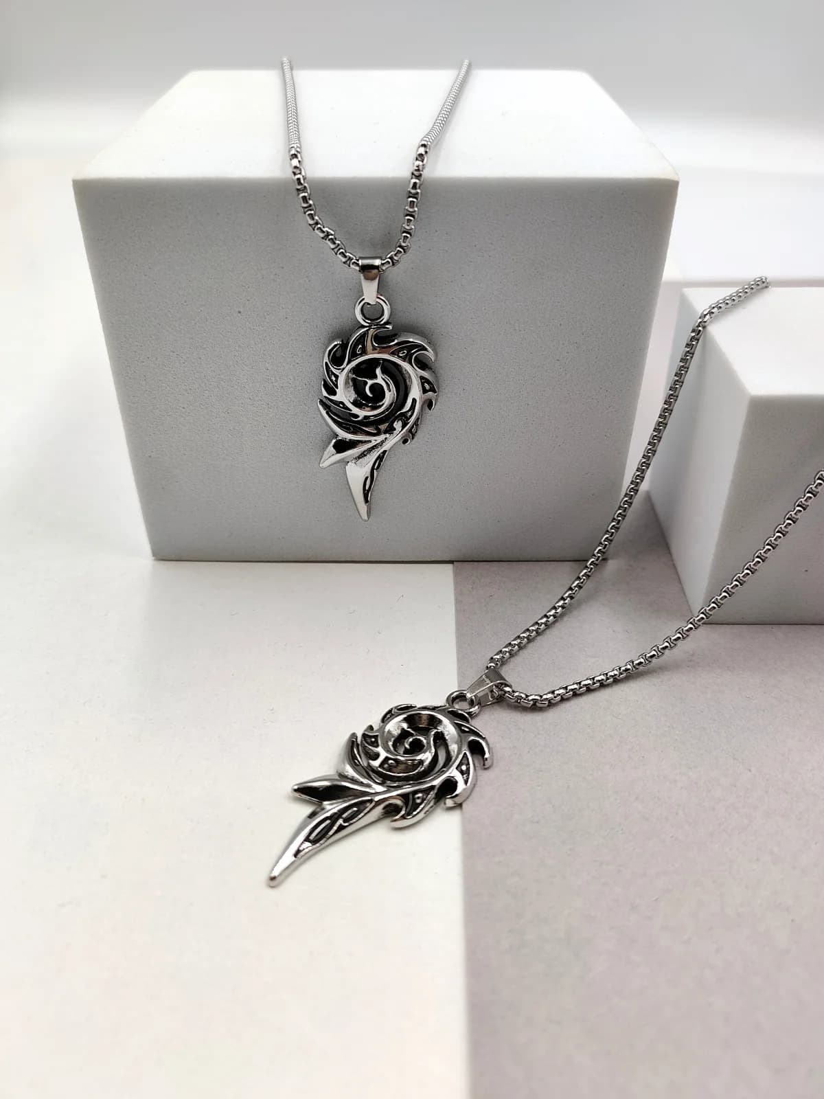 Stainless Steel Necklace with Tribal Motif by Magis Handmade Jewels