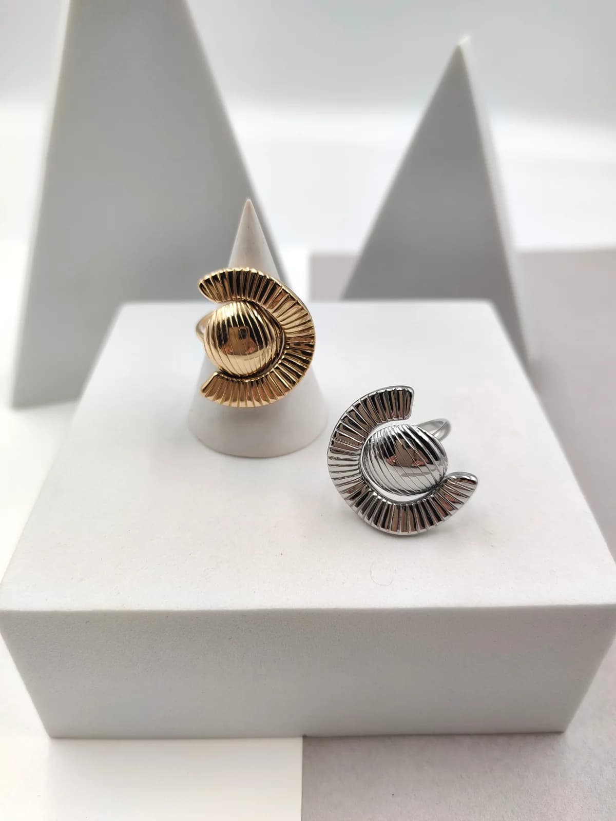 Stainless Steel Embossed Ring by Magis Handmade Jewels