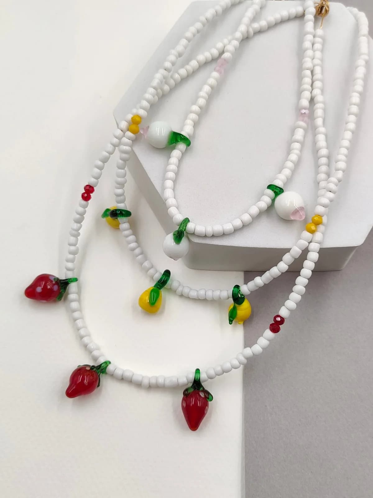 Necklace with Beads and Murano-Glass Fruit by Magis Handmade Jewels