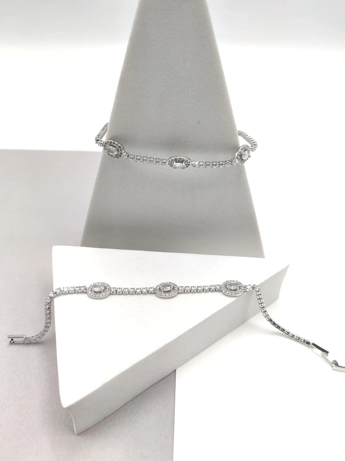 Stainless Steel Bracelet with Rhinestones by Magis Handmade Jewels