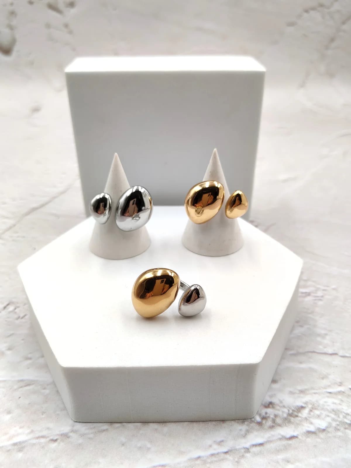 Stainless Steel Double Domed Ring by Magis Handmade Jewels