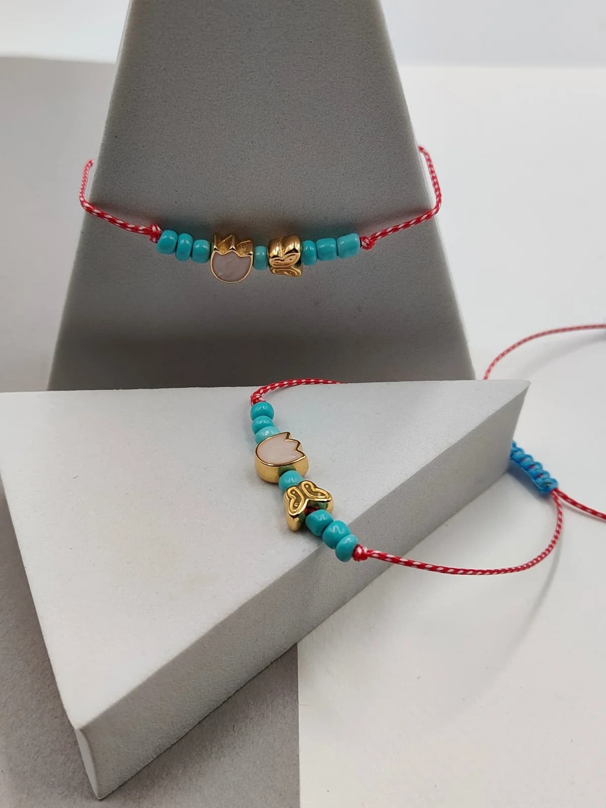 Traditional March Bracelet with Gold-Plated Details and Enamel by Magis Handmade Jewels