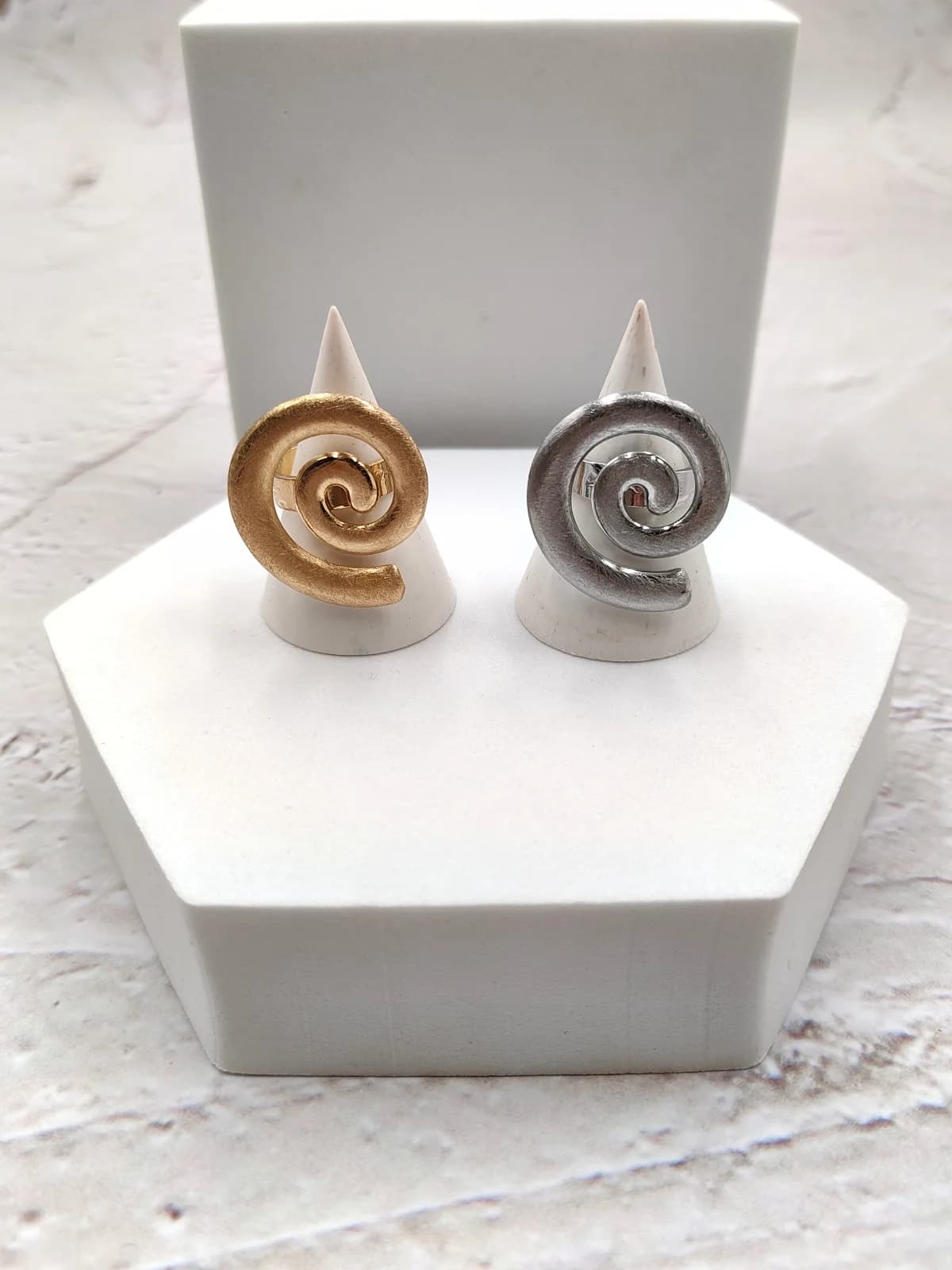 Stainless Steel Ring with Spiral by Magis Handmade Jewels