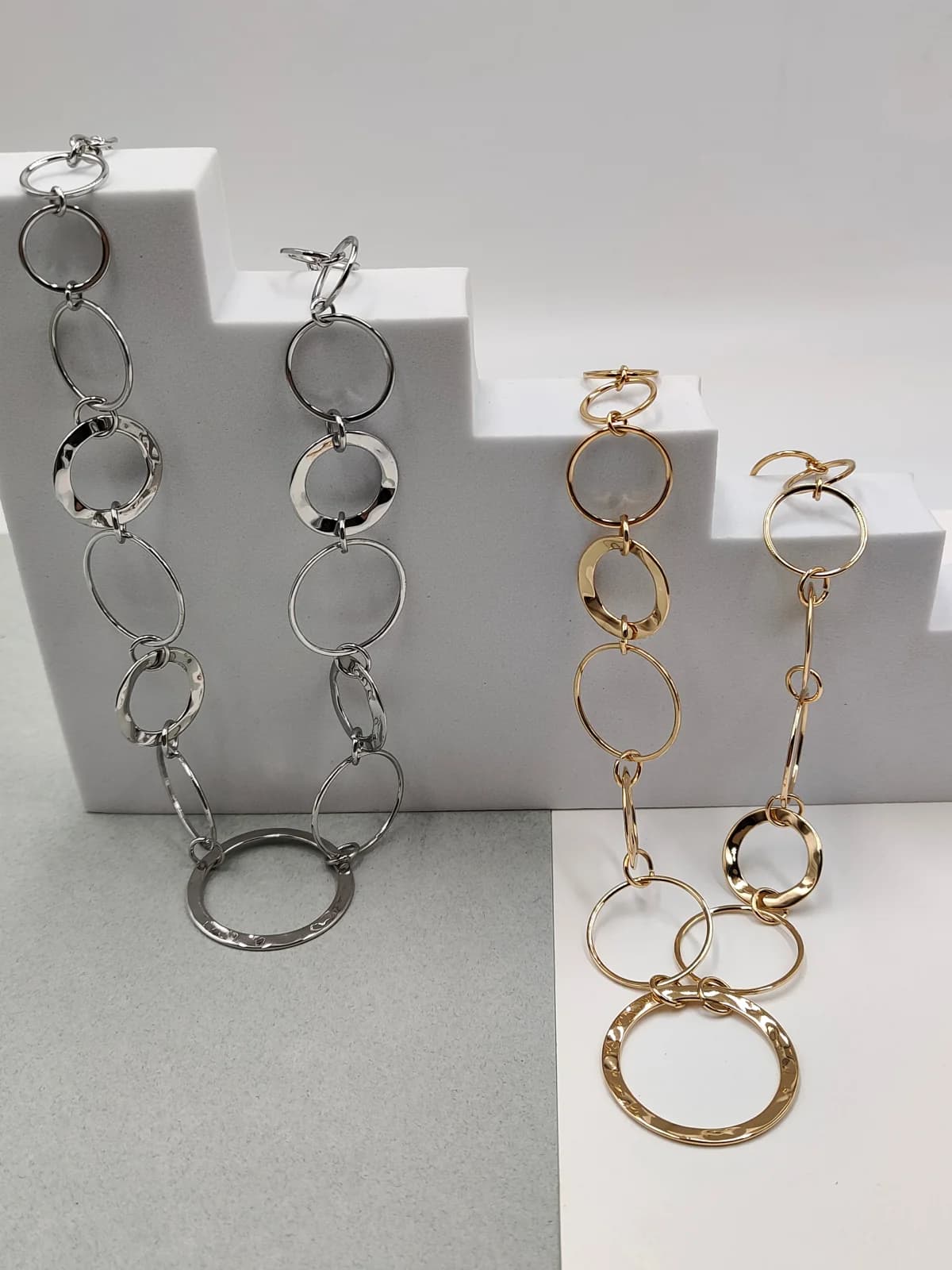 Stainless Steel Choker Necklace with Circles by Magis Handmade Jewels