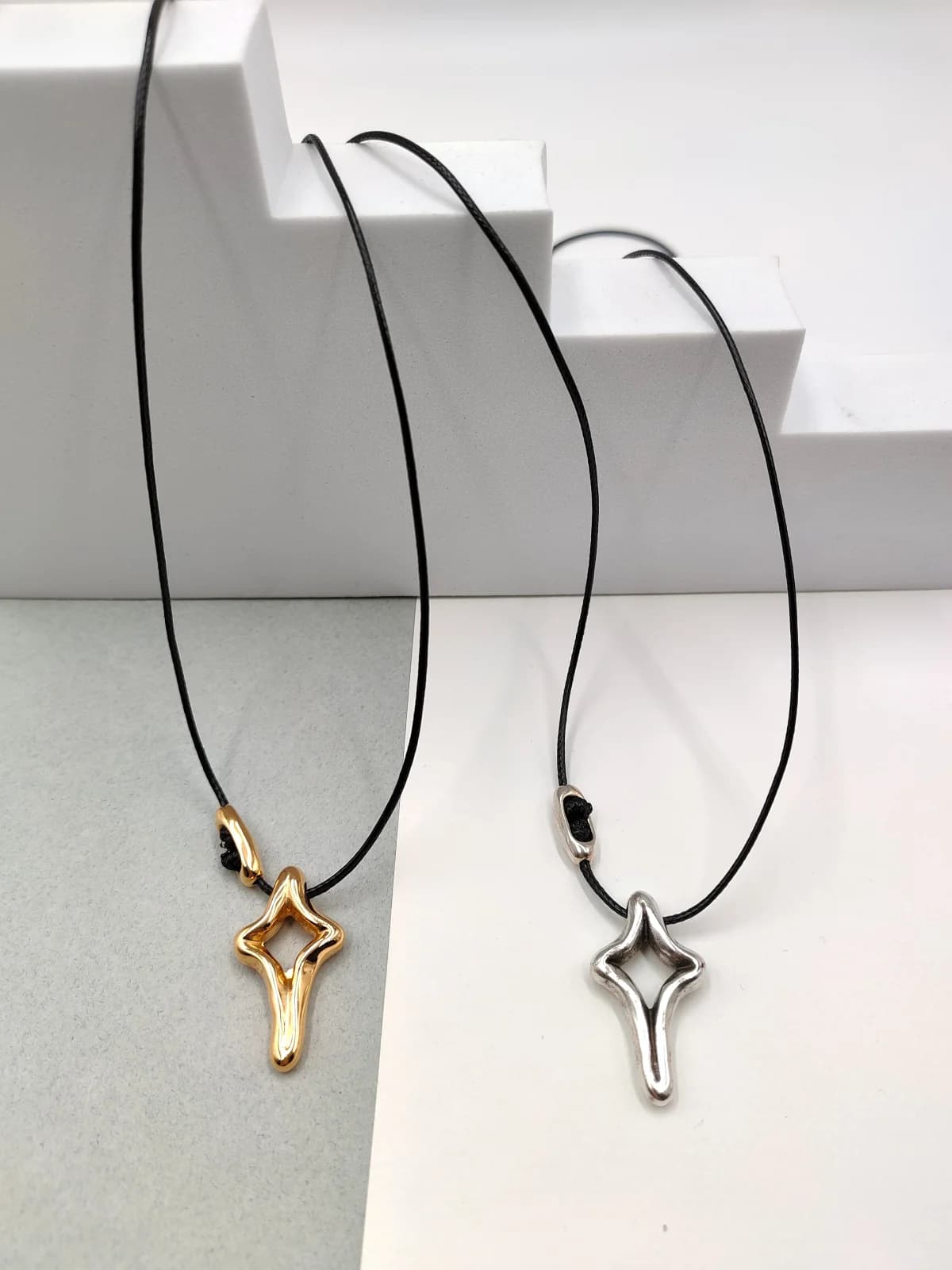 Necklace with Cord and Gold-Plated Star by Magis Handmade Jewels
