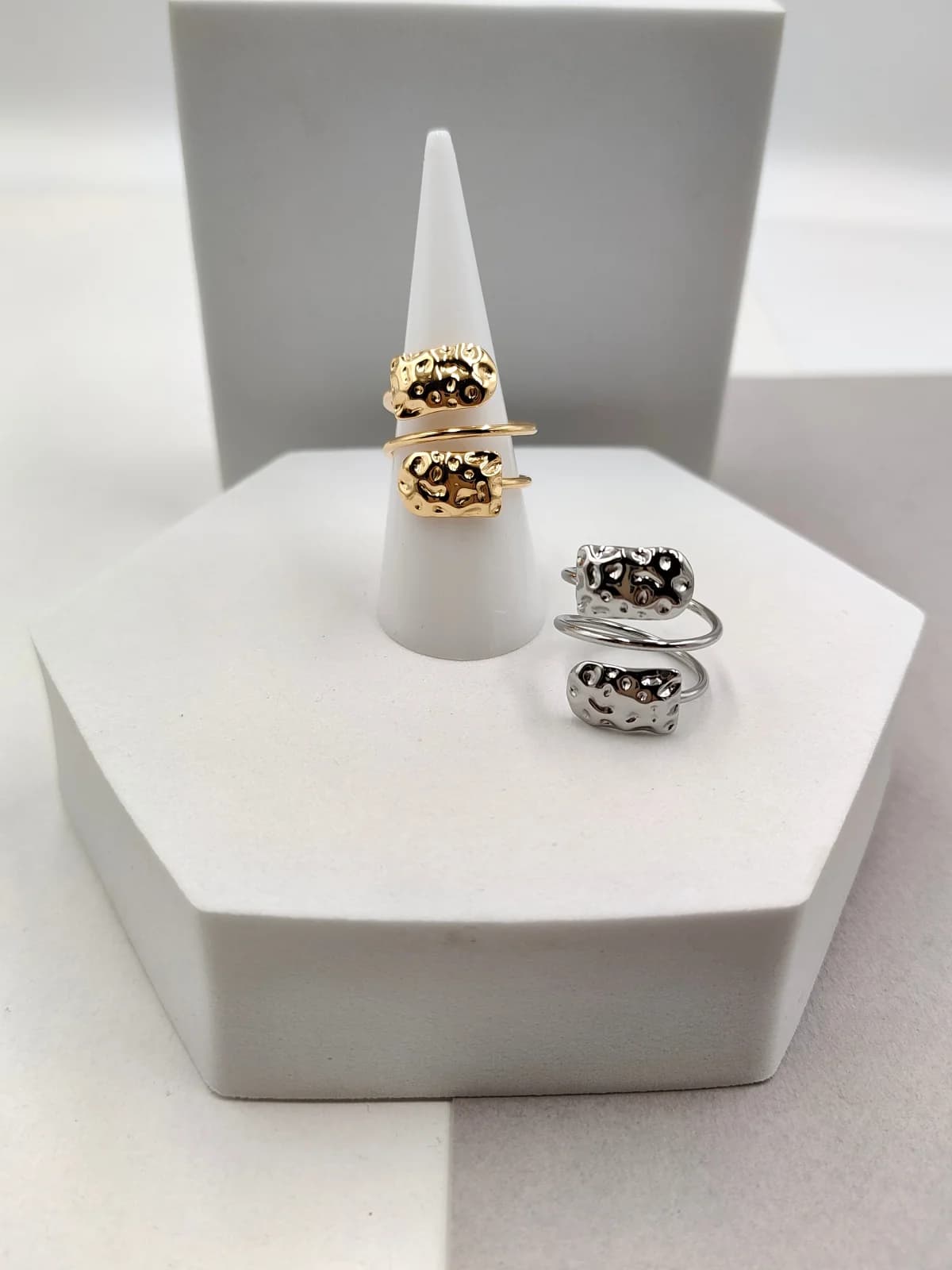 Stainless Steel Triple Embossed Ring by Magis Handmade Jewels