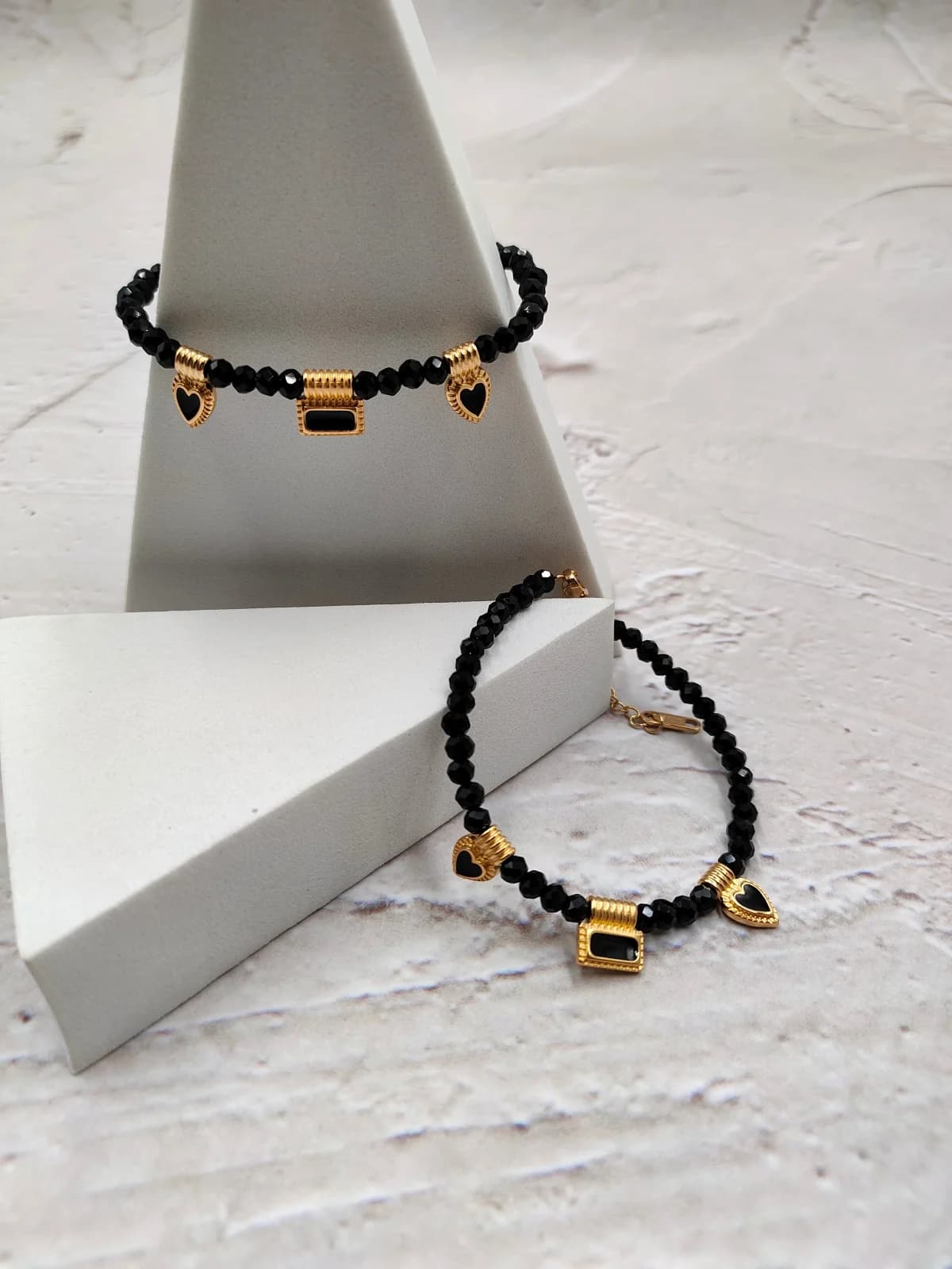 Bracelet with Crystals and Gold-Plated Enamel Details by Magis Handmade Jewels