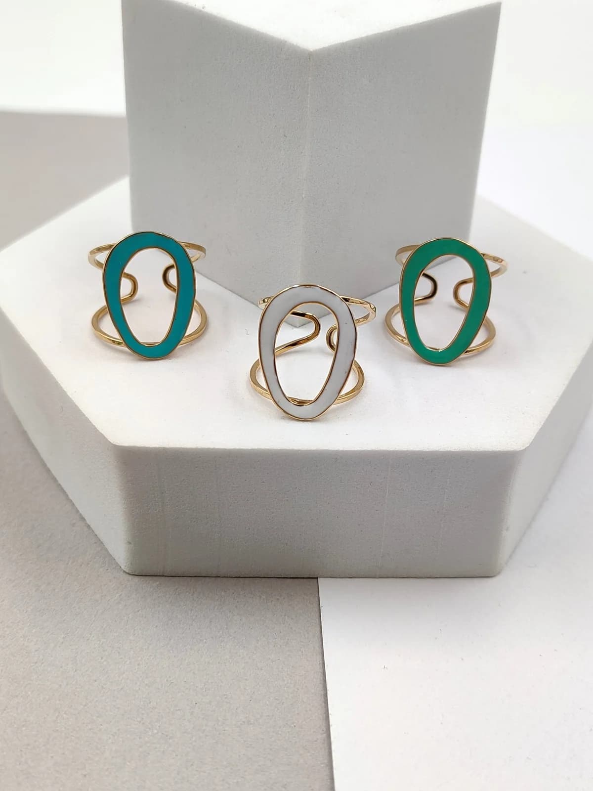 Stainless Steel Ring with Enamel by Magis Handmade Jewels