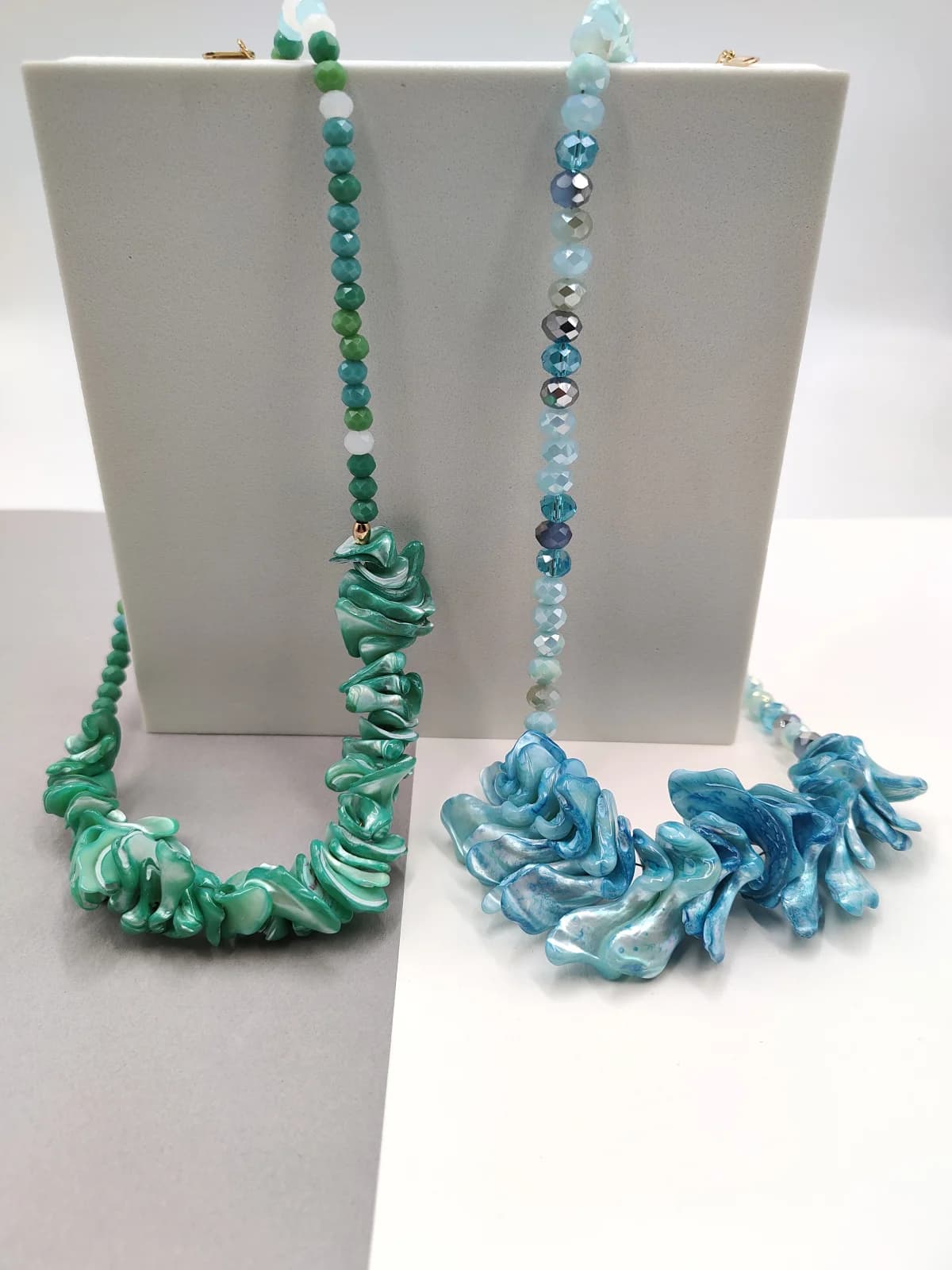 Necklace with Crystals and Mother-of-Pearl by Magis Handmade Jewels
