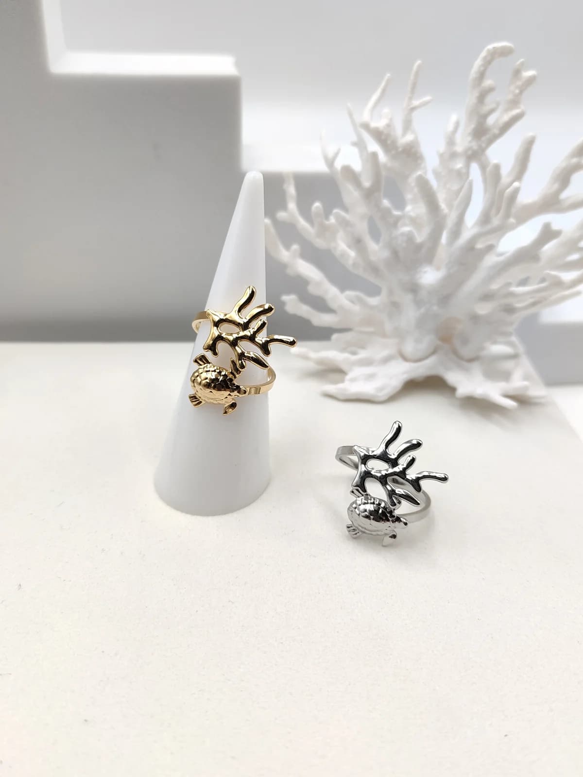 Stainless Steel Ring with Summer Motif by Magis Handmade Jewels