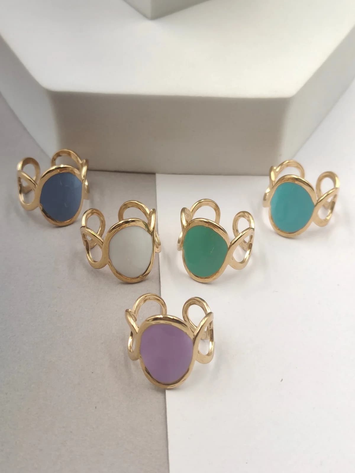 Stainless Steel Ring with Enamel by Magis Handmade Jewels