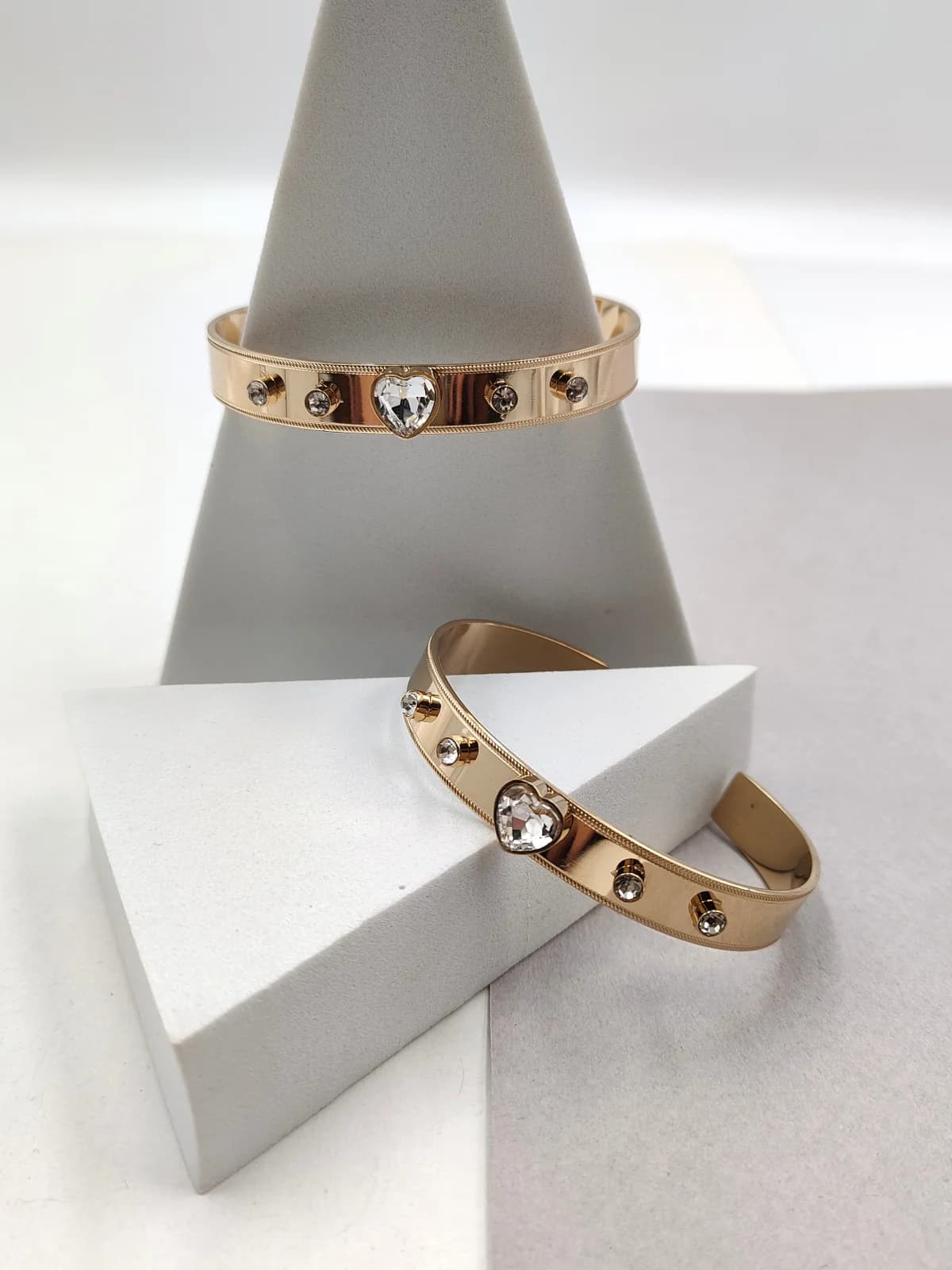 Stainless Steel Bracelet with Crystals and Heart by Magis Handmade Jewels