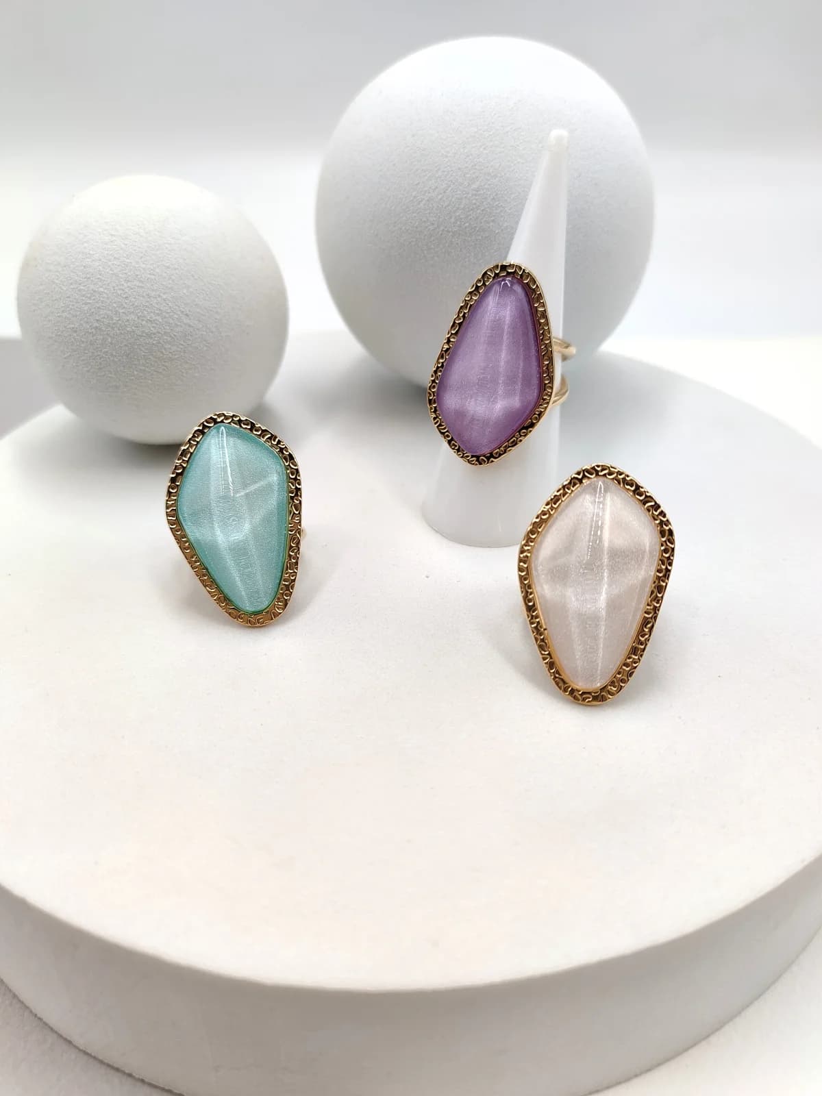 Stainless Steel Ring with Resin by Magis Handmade Jewels