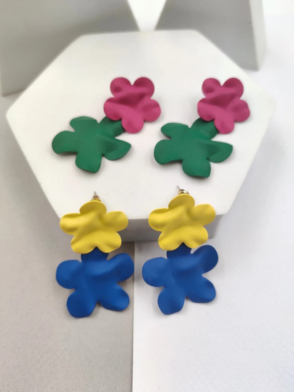 Metal Earrings with Rubber Face by Magis Handmade Jewels