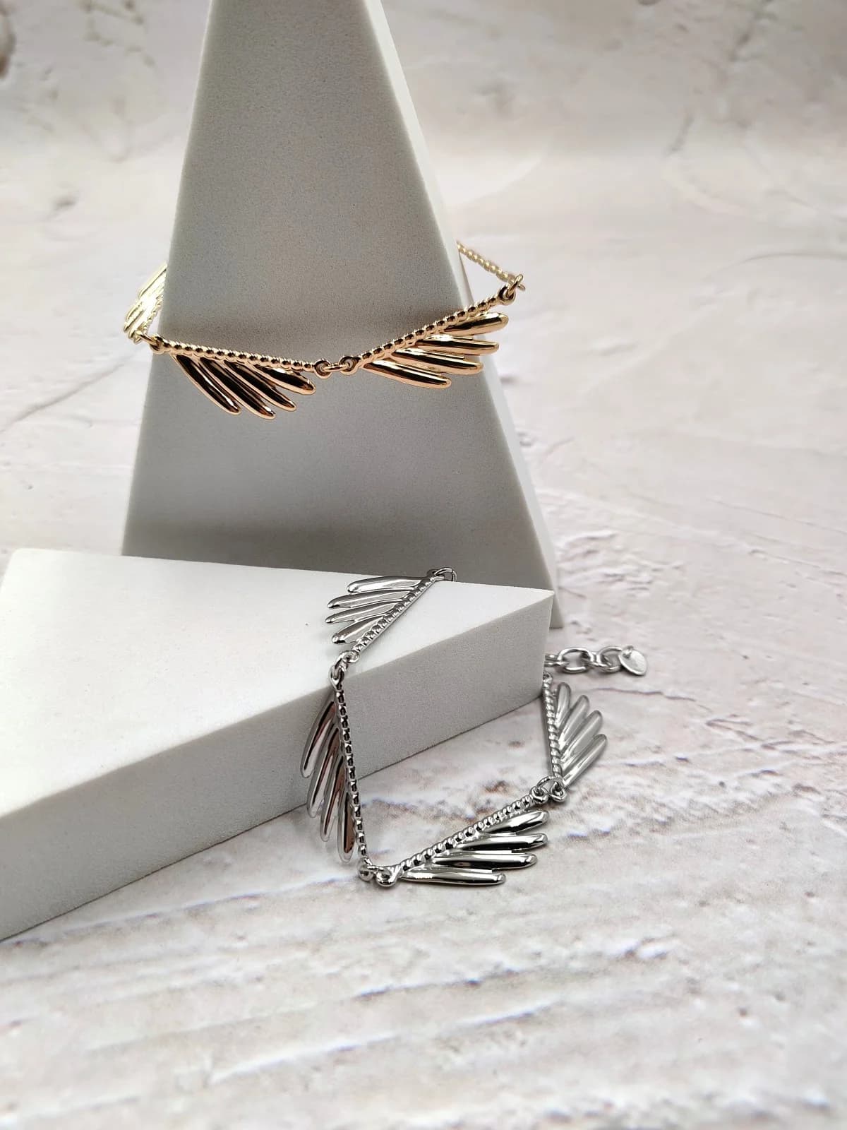 Stainless Steel Bracelet with Embossed Designs by Magis Handmade Jewels