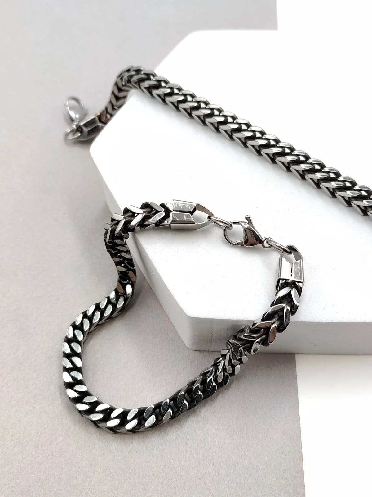 Men's Gunmetal Stainless Steel Chain Bracelet by Magis Handmade Jewels