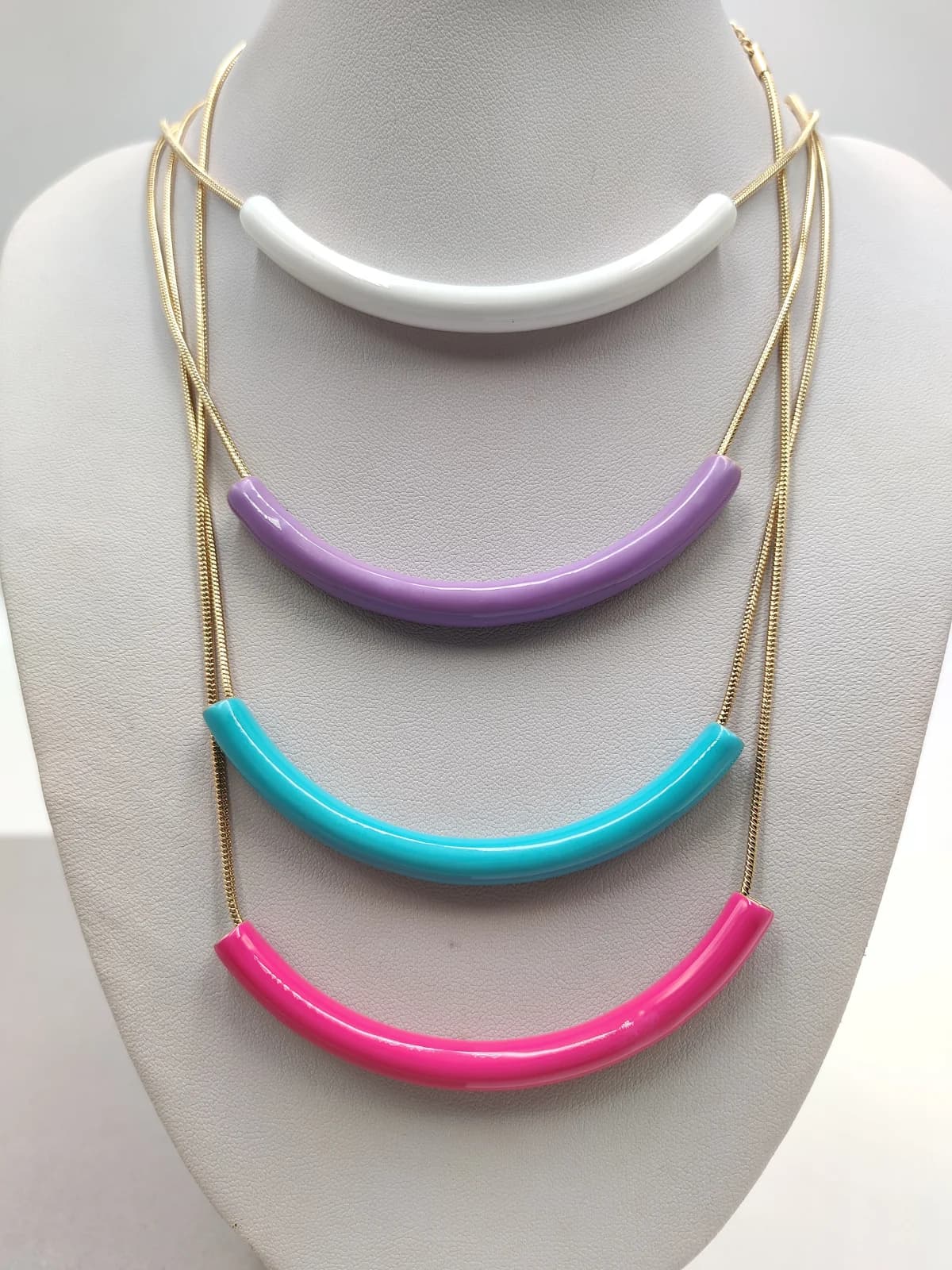 Stainless Steel Necklace with Enamel by Magis Handmade Jewels