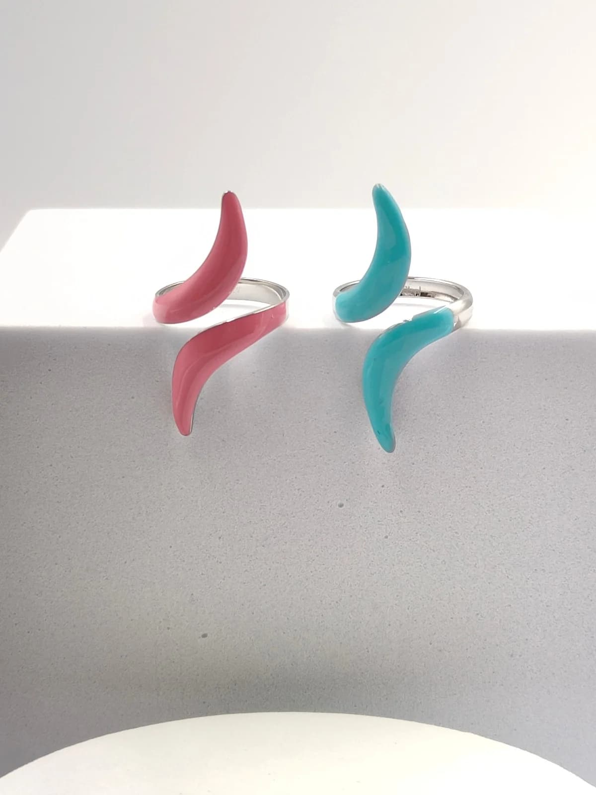 Stainless Steel Ring with Enamel by Magis Handmade Jewels