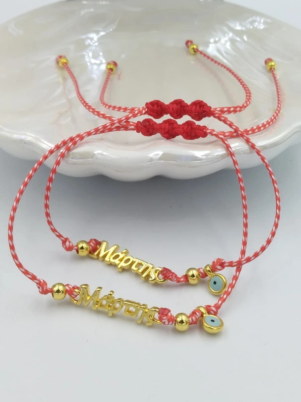 Traditional March Bracelet with Evil Eye by Magis Handmade Jewels