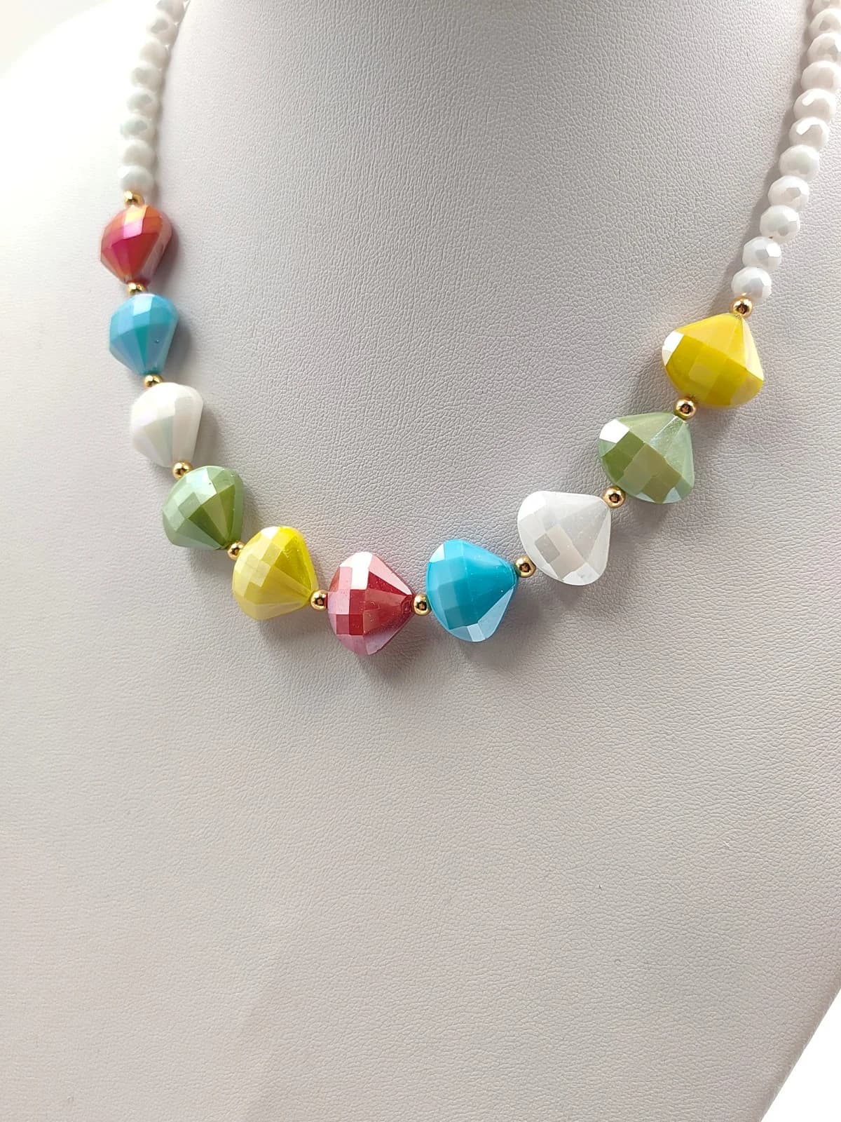 Necklace with Faceted Crystal Beads by Magis Handmade Jewels