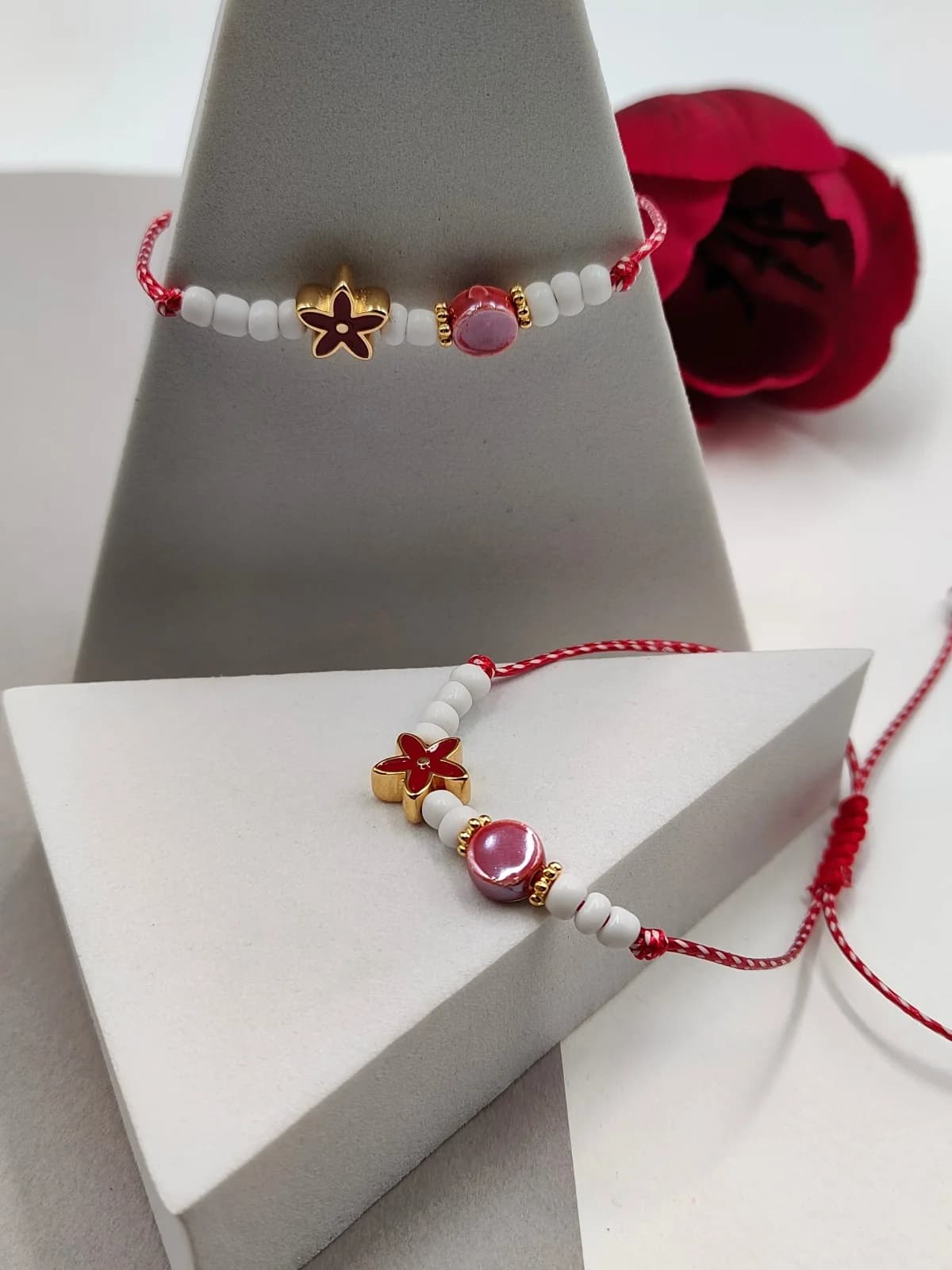Traditional March Bracelet with Gold-Plated Details and Enamel by Magis Handmade Jewels