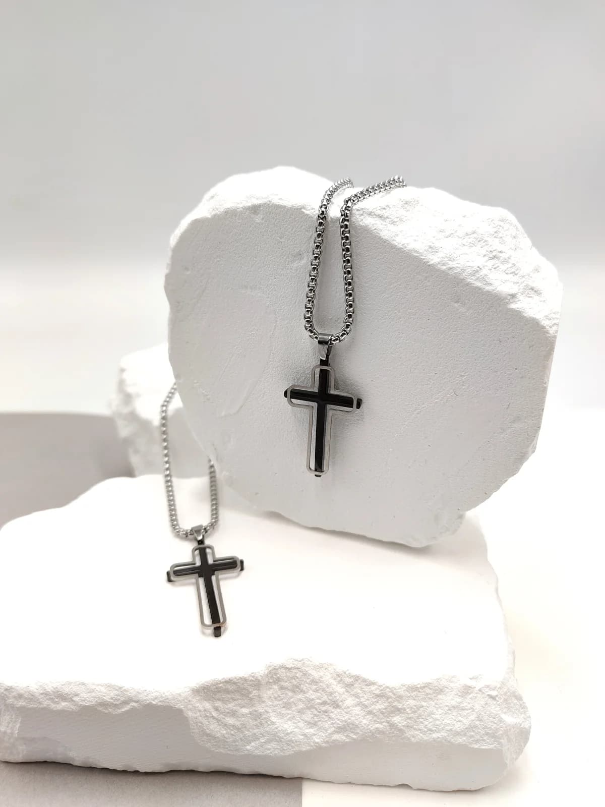 Stainless Steel Necklace with Cross by Magis Handmade Jewels