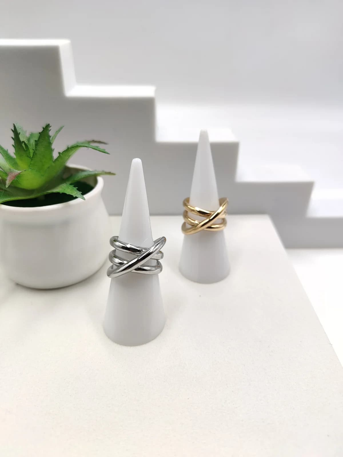 Stainless Steel Triple Ring by Magis Handmade Jewels