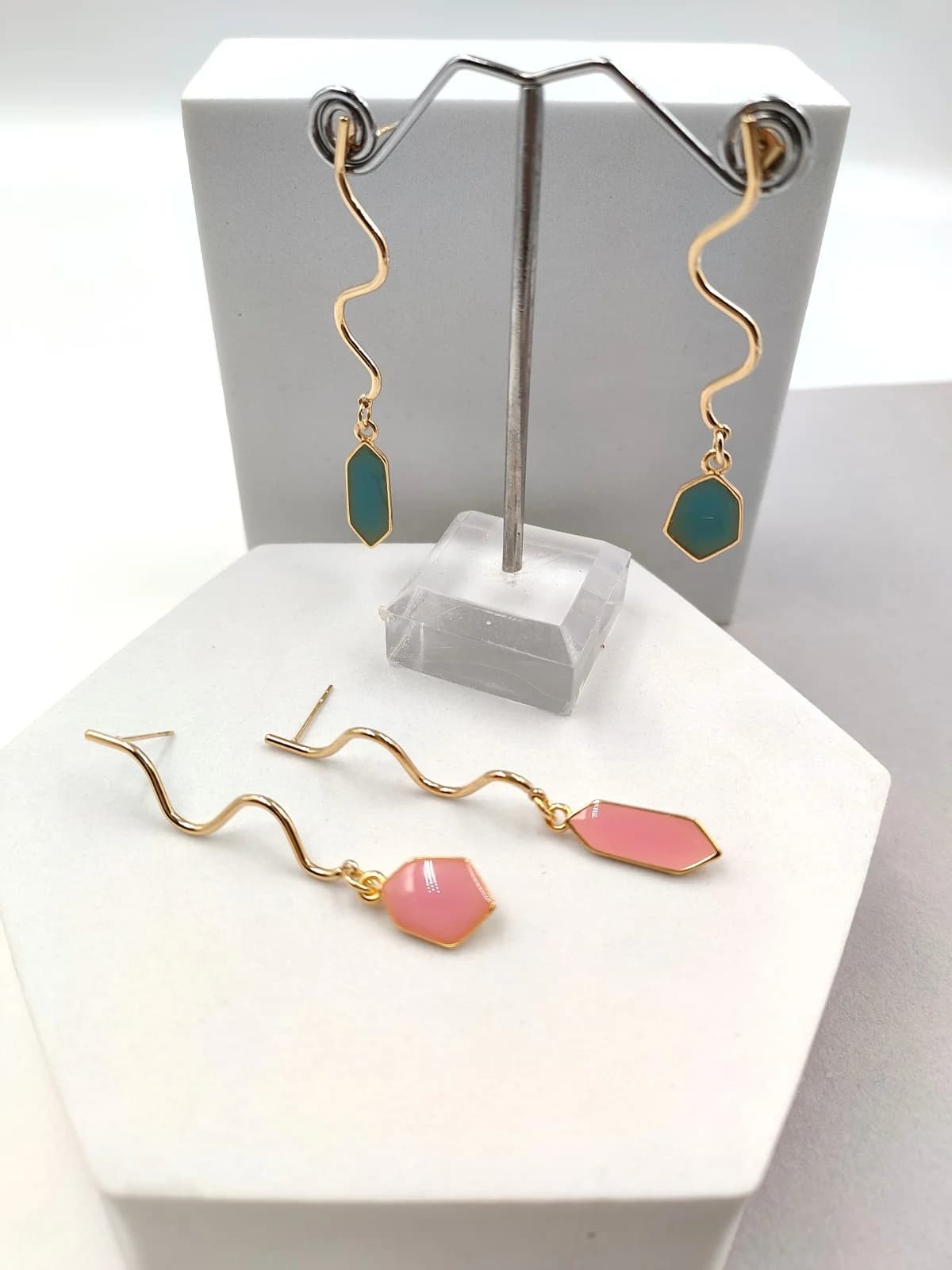 Stainless Steel Earrings with Enamel by Magis Handmade Jewels