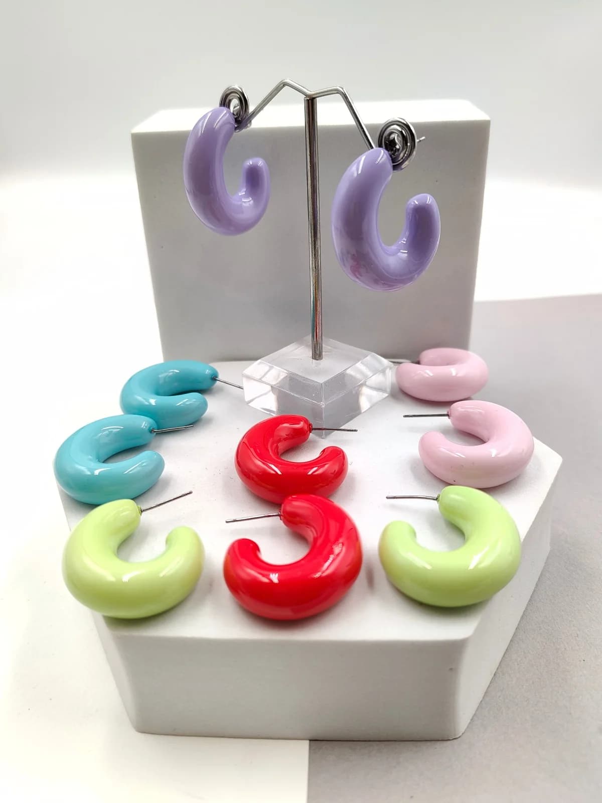 Acrylic Earrings with Resin by Magis Handmade Jewels