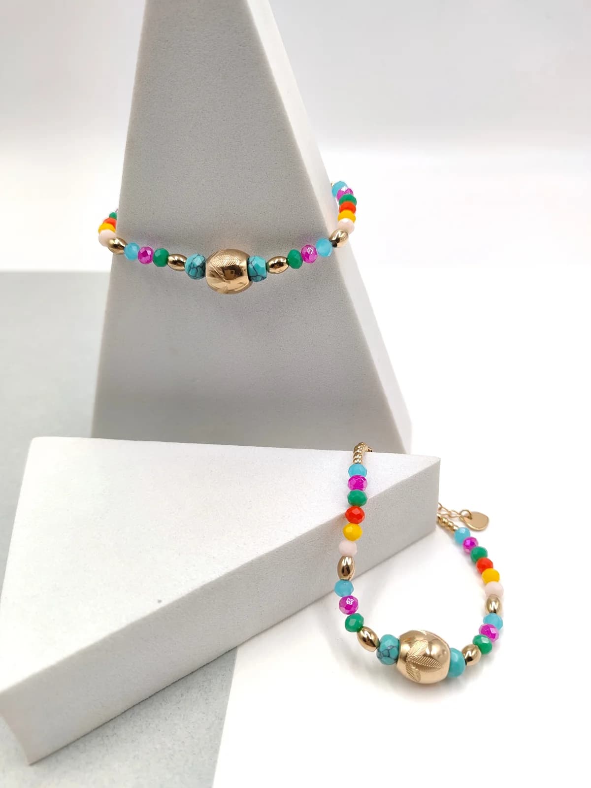 Stainless Steel Bracelet with Beads by Magis Handmade Jewels