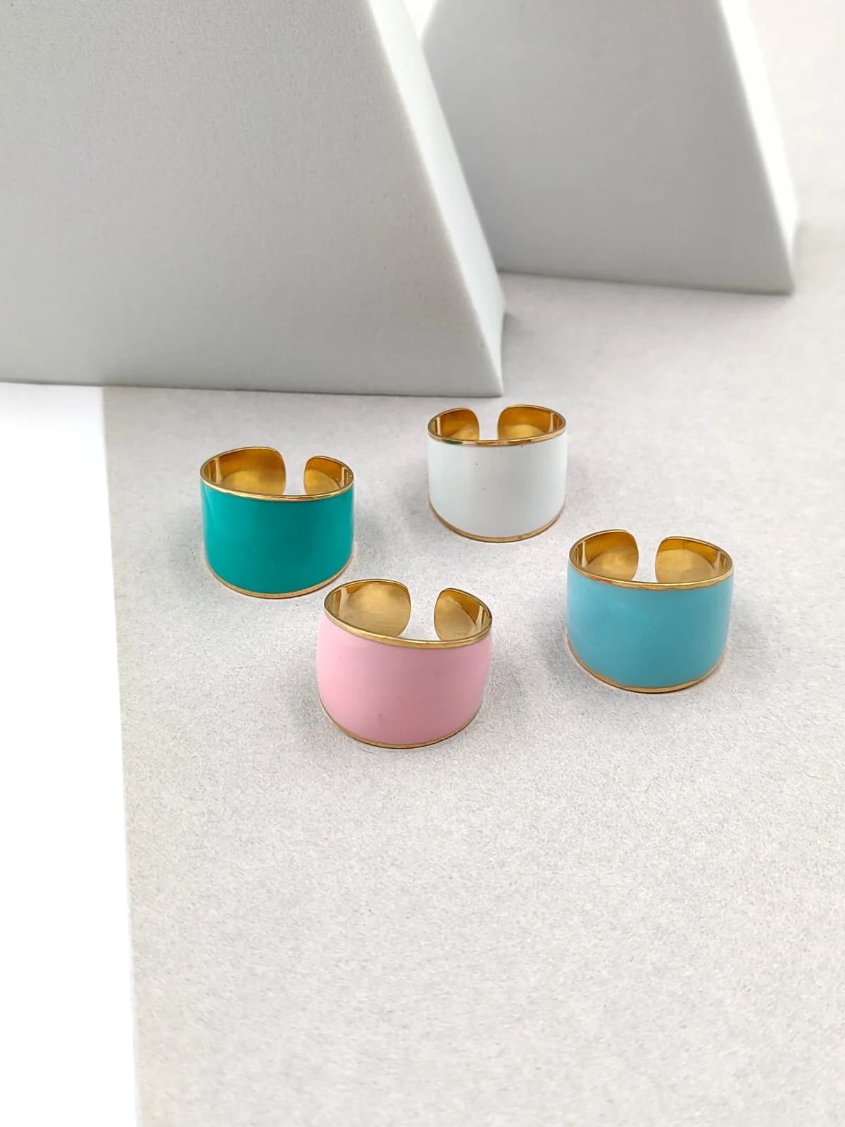 Stainless Steel Ring with Enamel by Magis Handmade Jewels