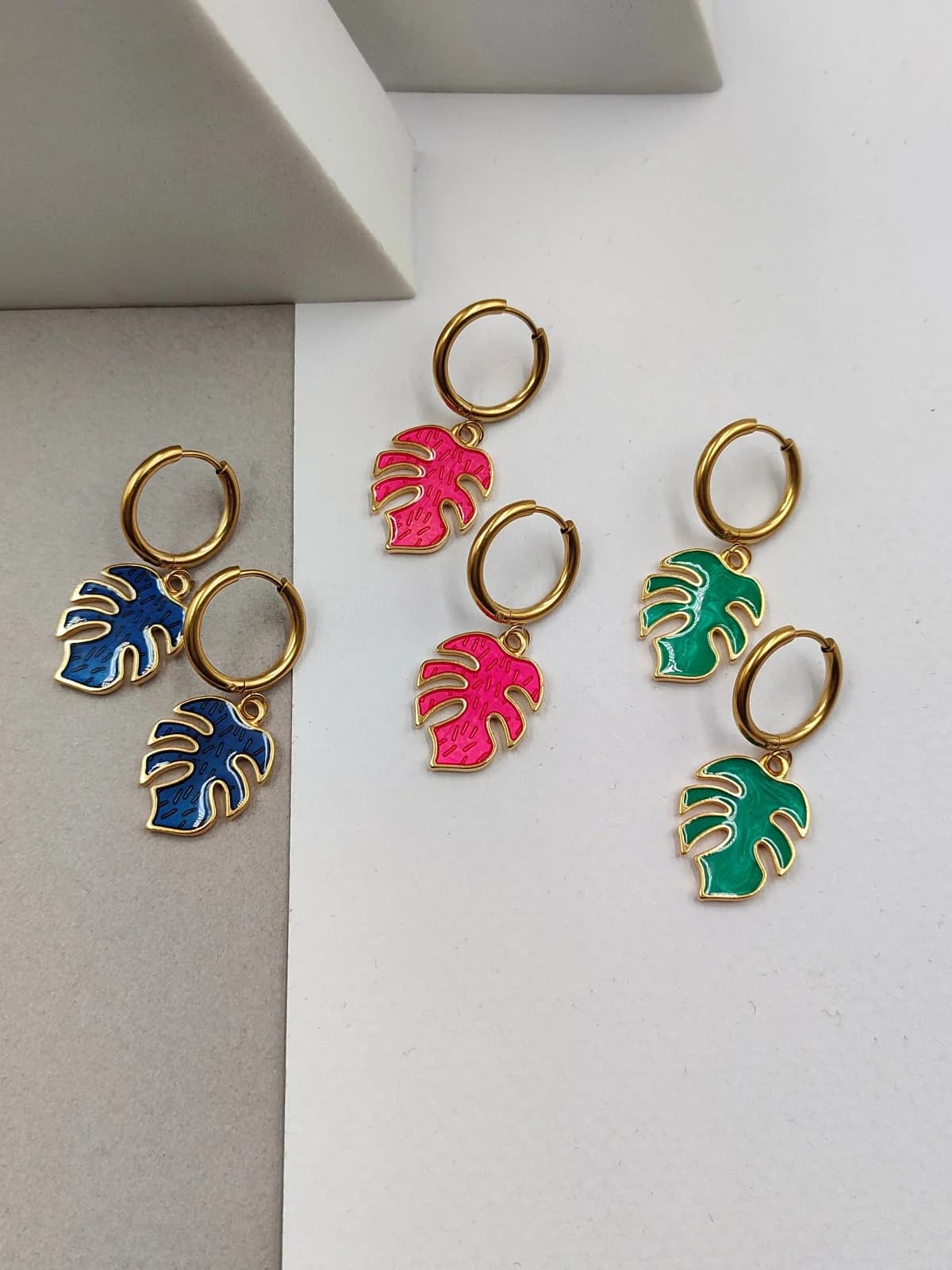 Stainless Steel Earrings with Enamel by Magis Handmade Jewels
