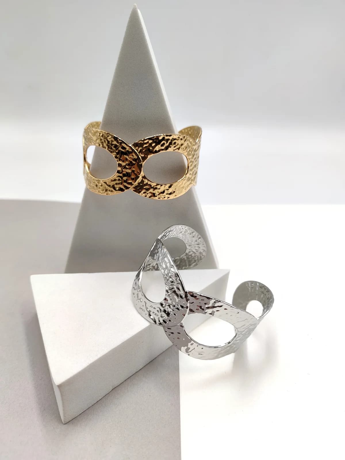 Stainless Steel Bracelet with Embossed Surface by Magis Handmade Jewels
