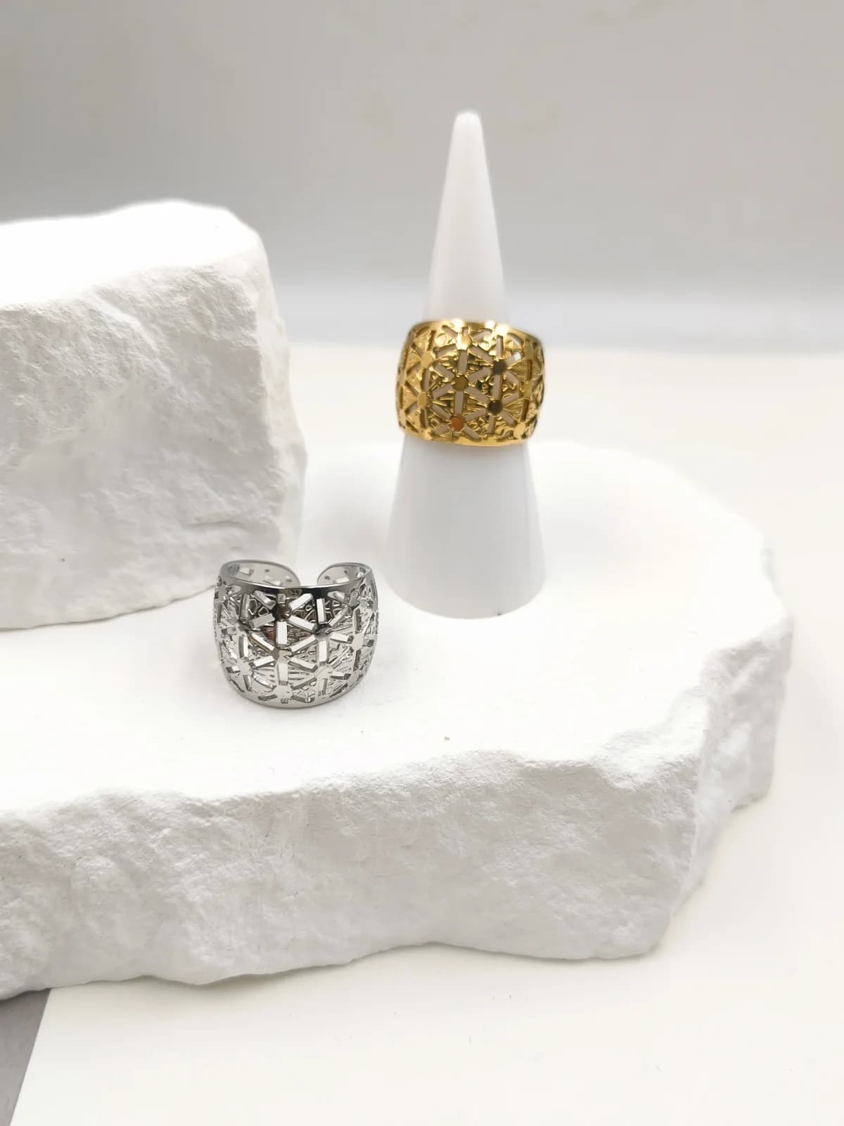 Stainless Steel Openwork Ring by Magis Handmade Jewels