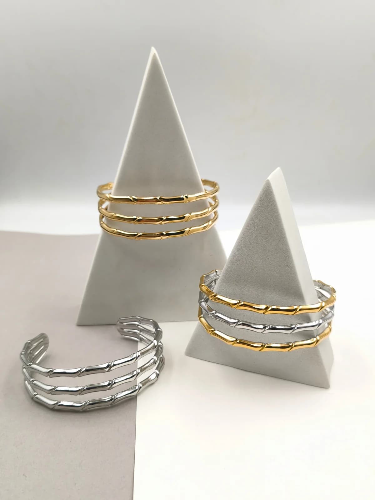 Stainless Steel Triple Bracelet by Magis Handmade Jewels