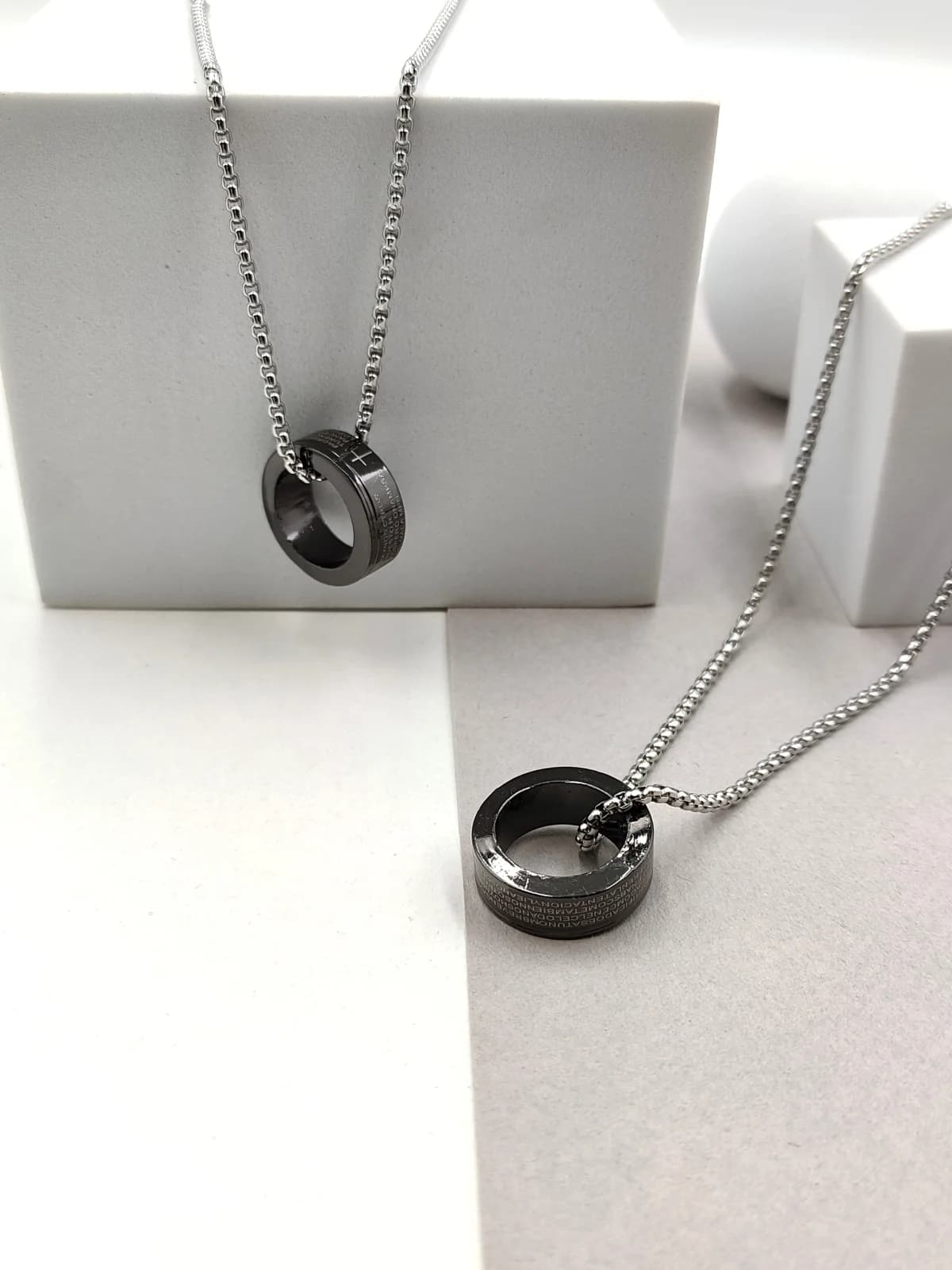 Stainless Steel Necklace with Round Motif by Magis Handmade Jewels