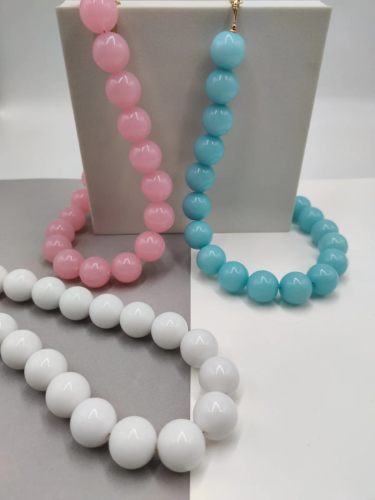 Necklace with Large Acrylic Beads by Magis Handmade Jewels