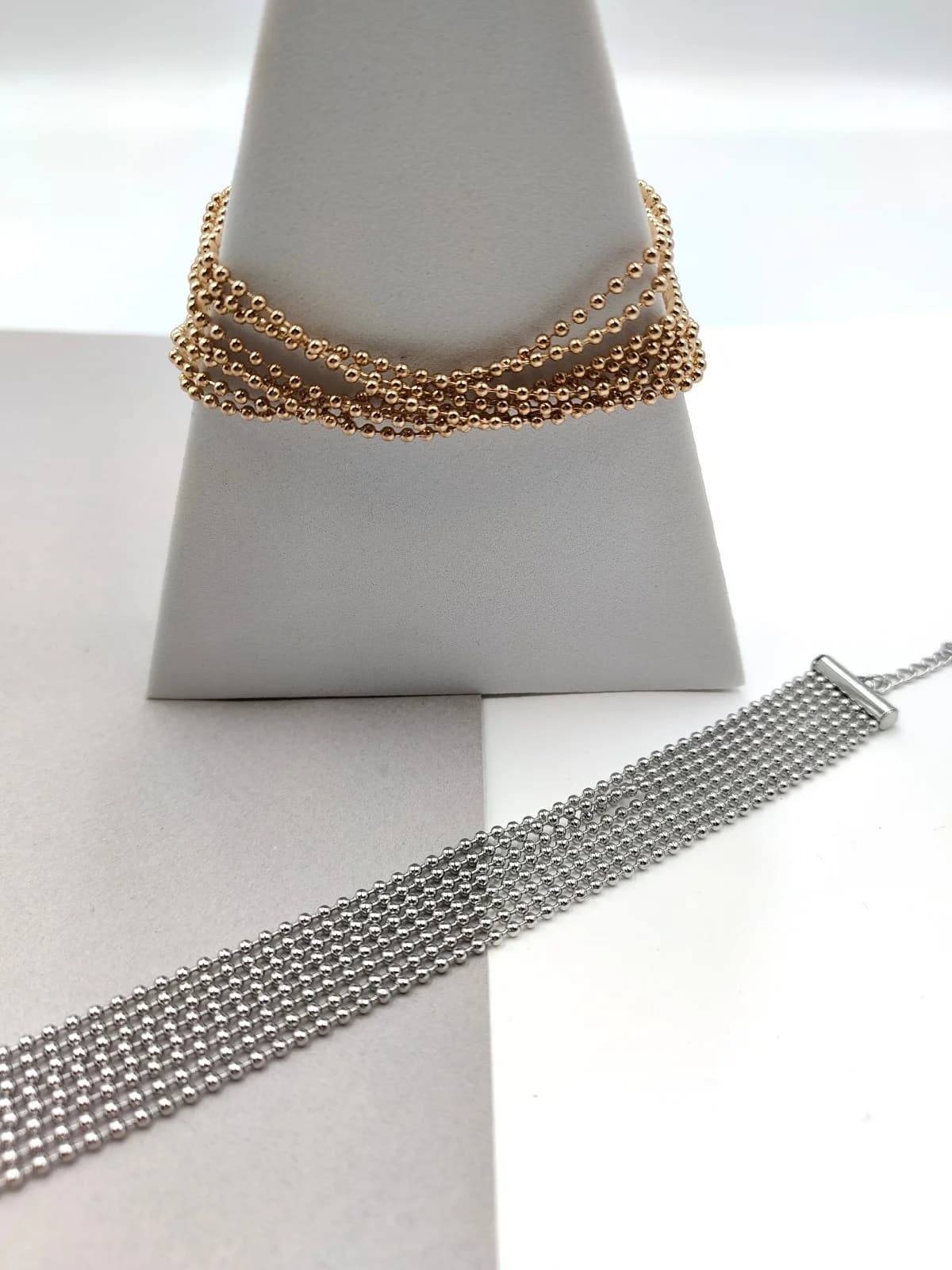 Stainless Steel Multi-Strand Bracelet with Chains by Magis Handmade Jewels