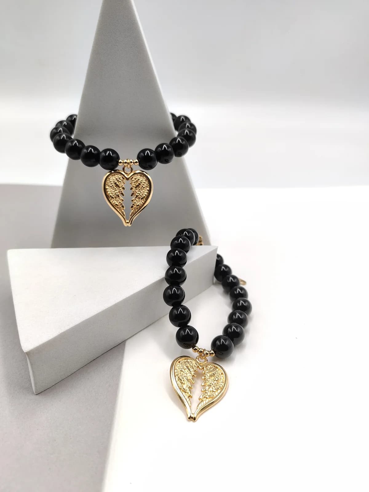 Bracelet with Glass Beads and Gold-Plated Motif by Magis Handmade Jewels
