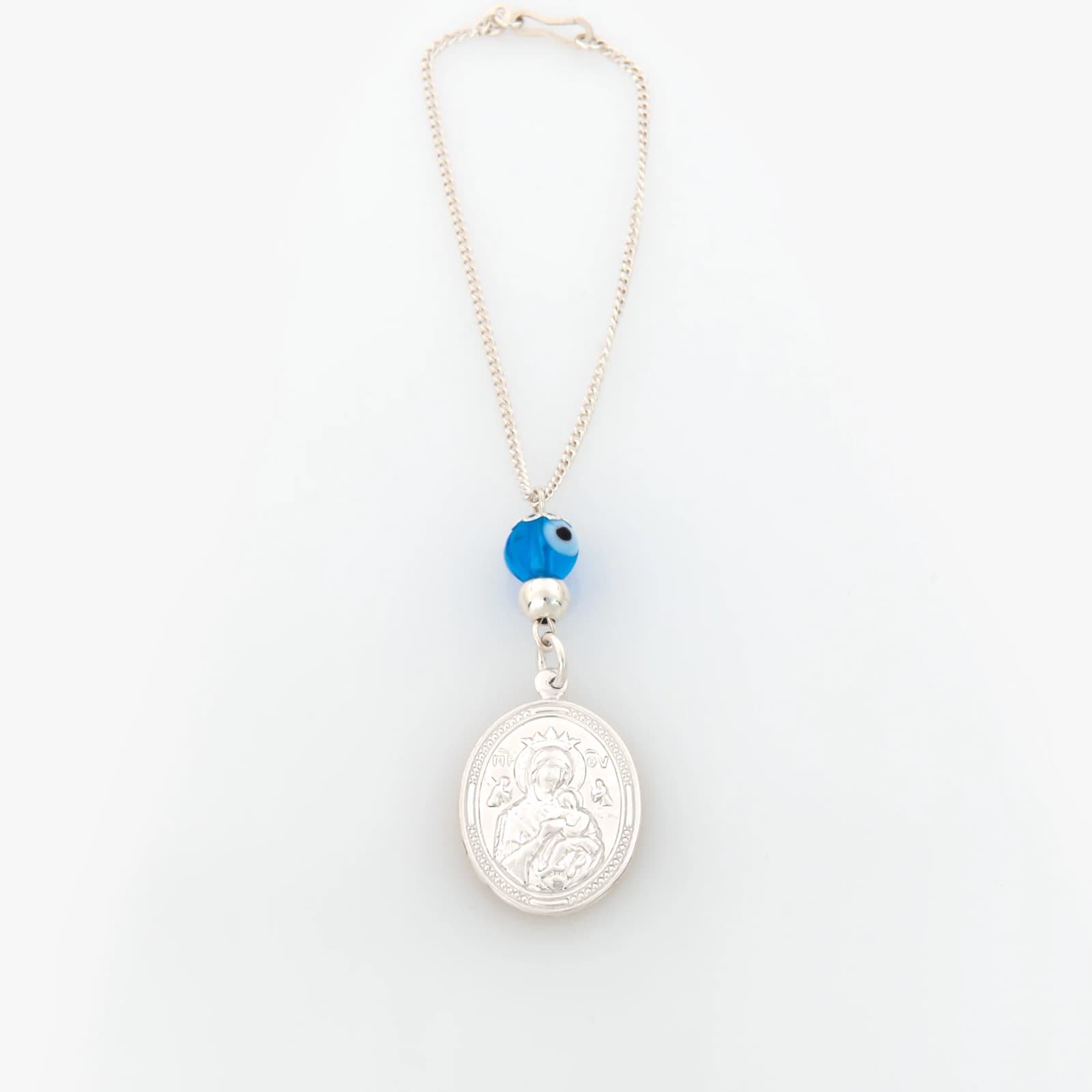 Oval Holy Mary St Christopher Protection Car Mirror Charm β Pendants & charms from AntEva Crafts