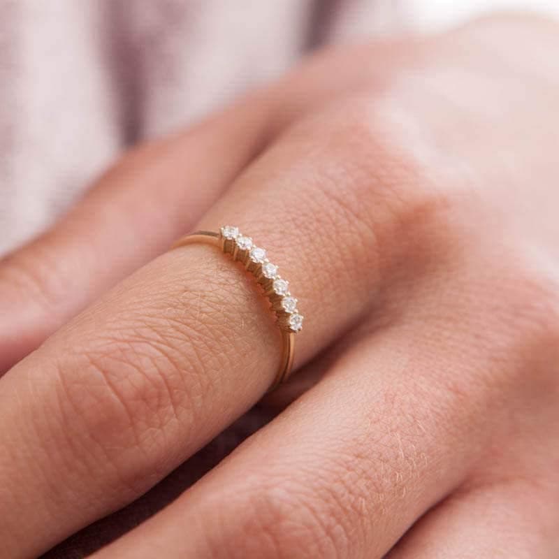Diamond Gold Ring — Rings from AntEva Crafts