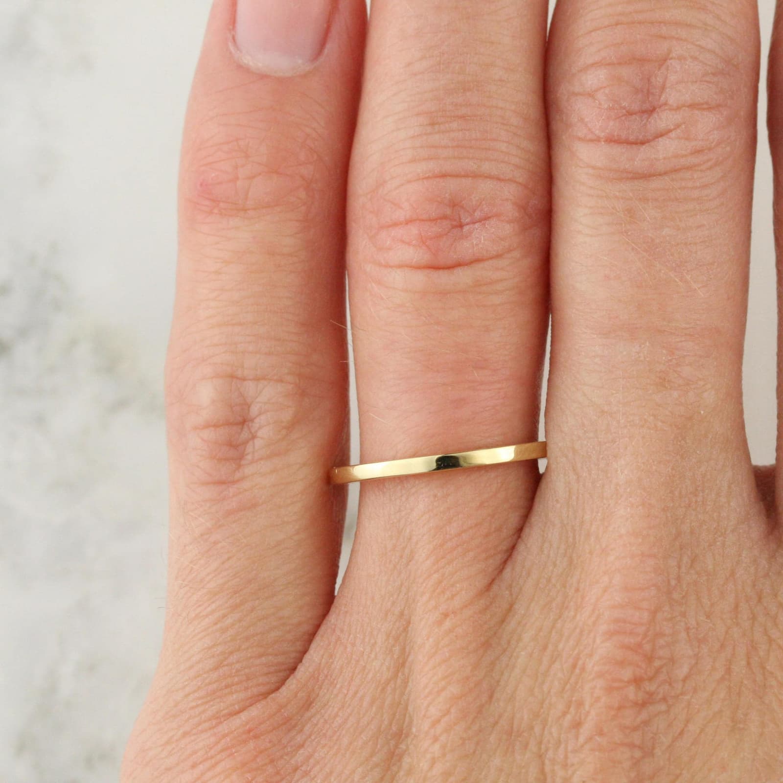Thin Flat Band 1mm — Rings from AntEva Crafts