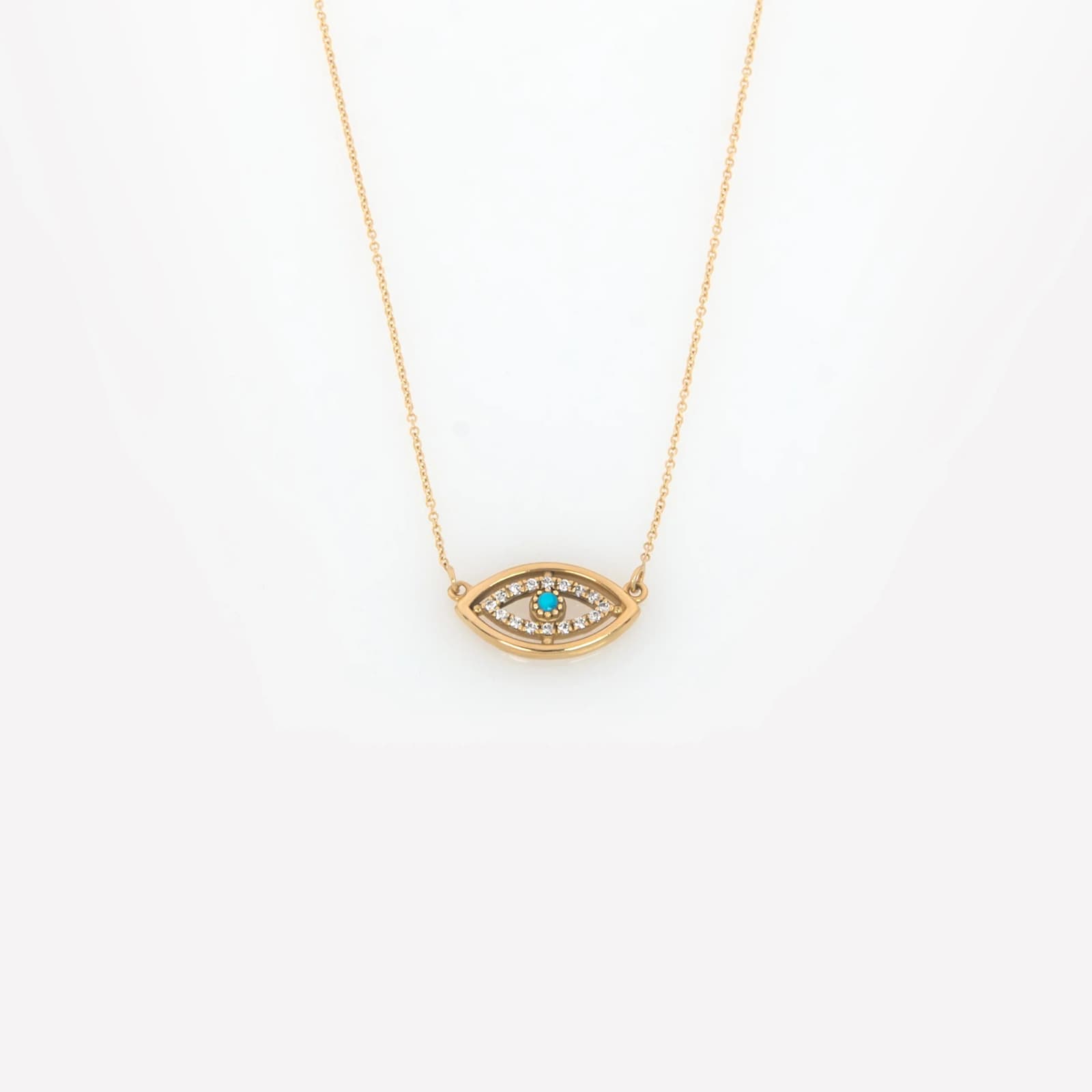 Gemstone Evil Eye Necklace — Necklaces from AntEva Crafts