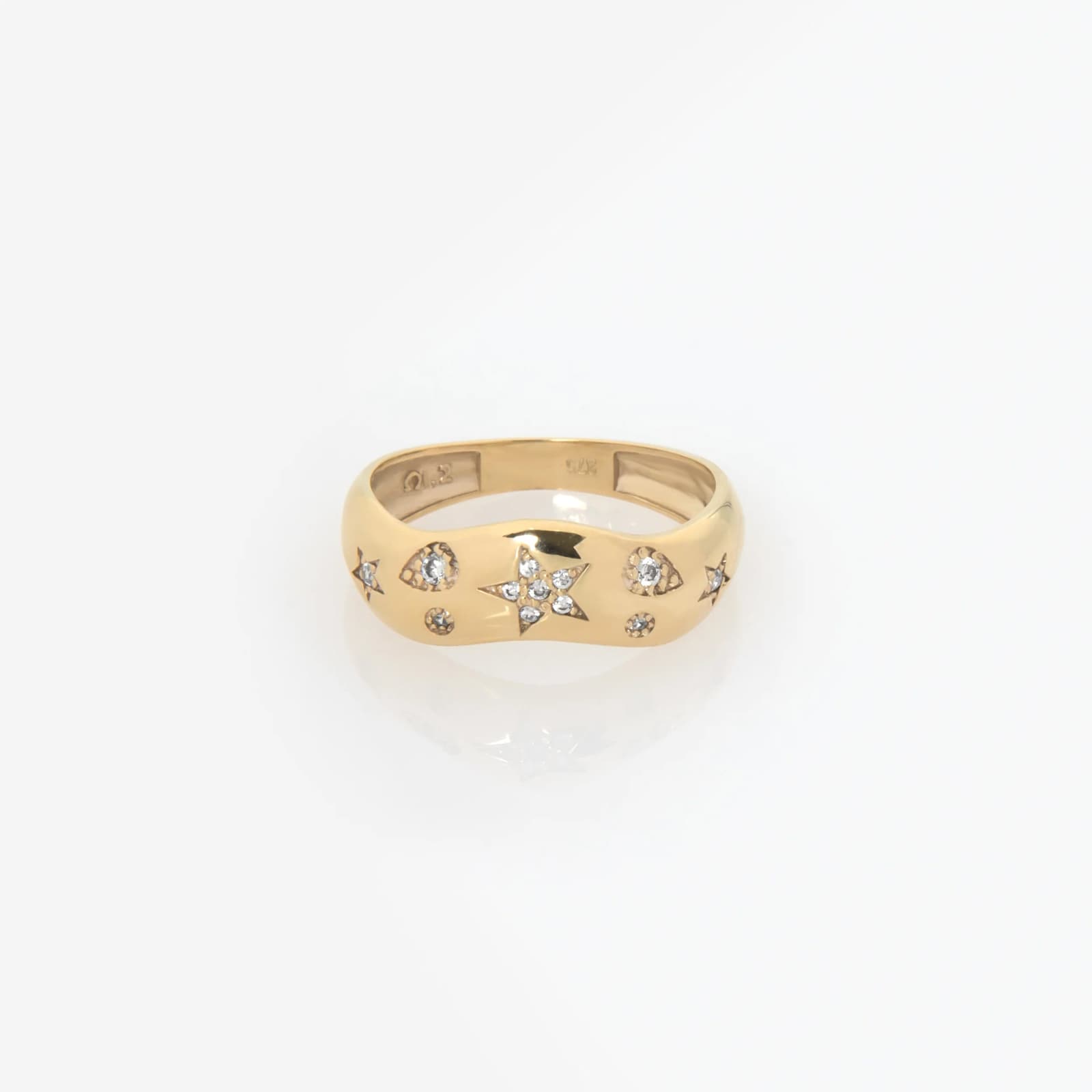 Celestial Wavy Diamond Ring β Rings from AntEva Crafts