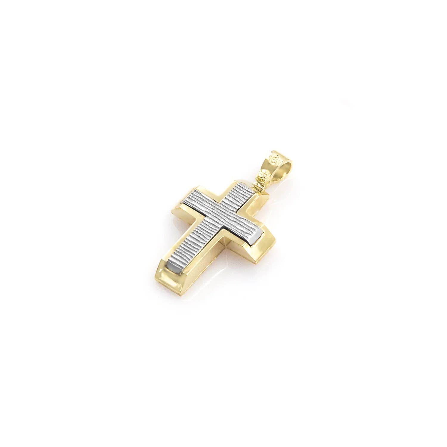Striped Cross Pendant with Embedded Cross β Pendants & charms from AntEva Crafts