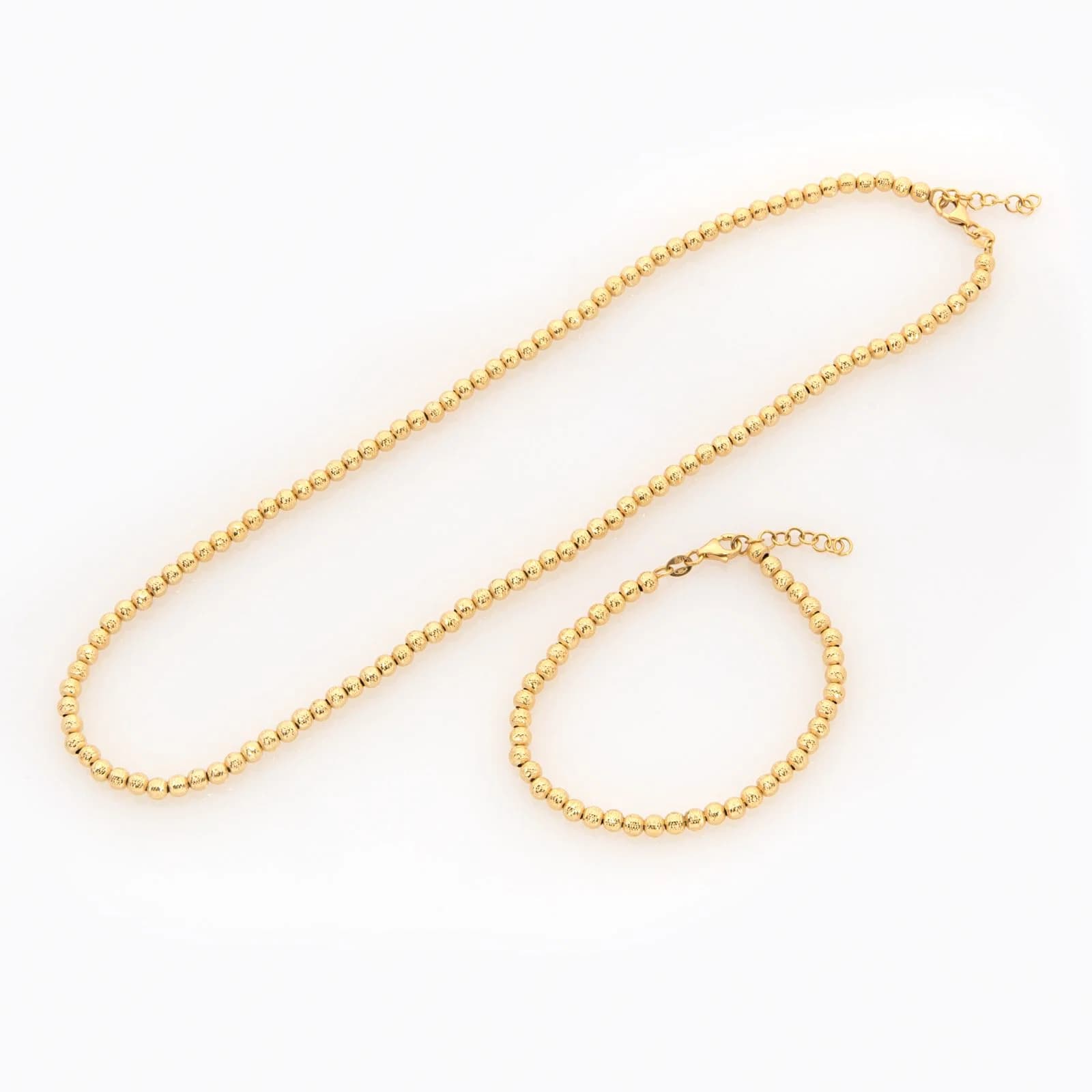 Diamond Cut Beaded Chain Set — Jewellery sets from AntEva Crafts
